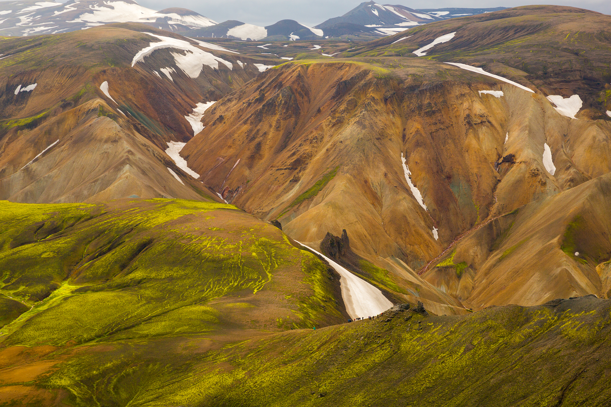 panorama of icelandic mountains