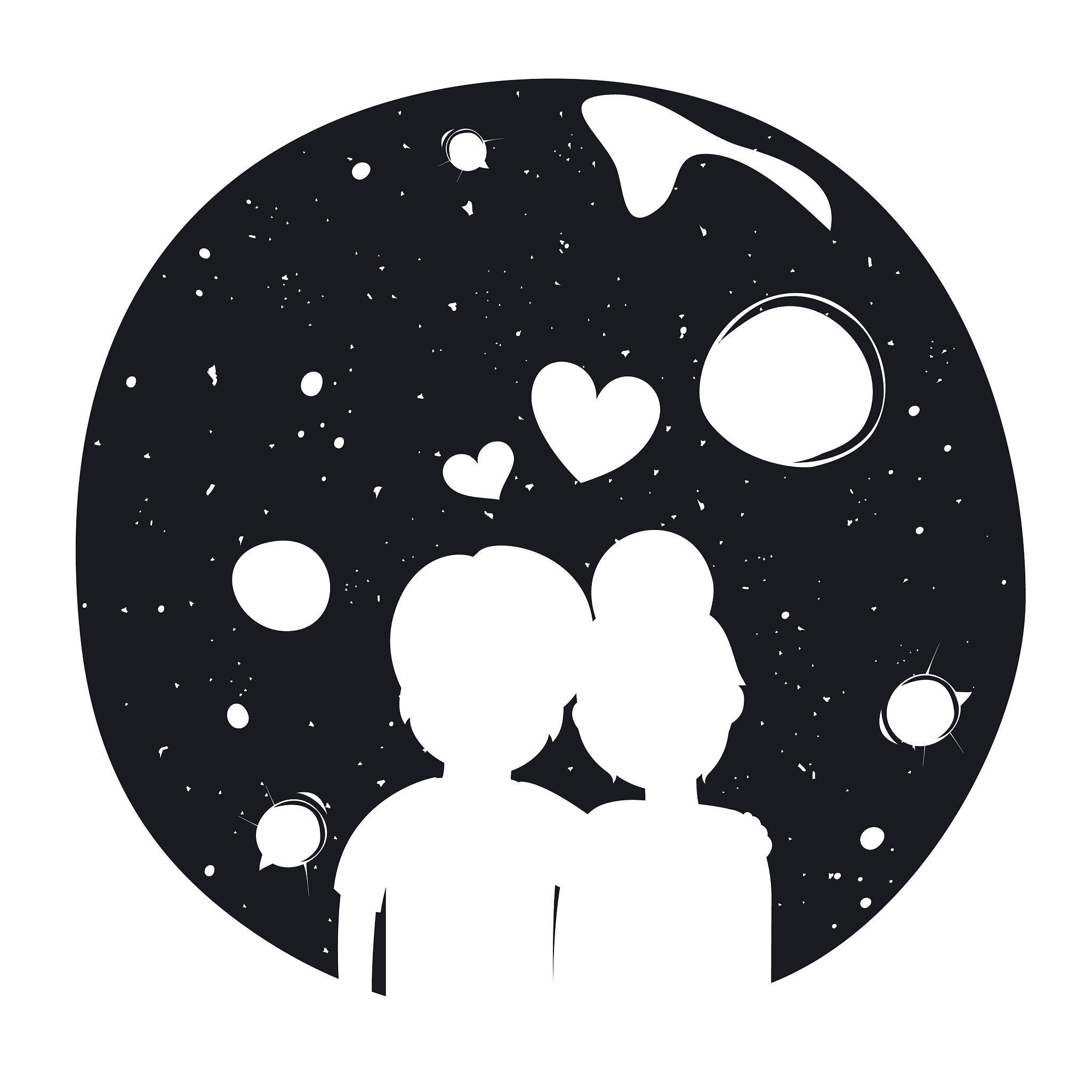 romantic hipster typography poster with couple