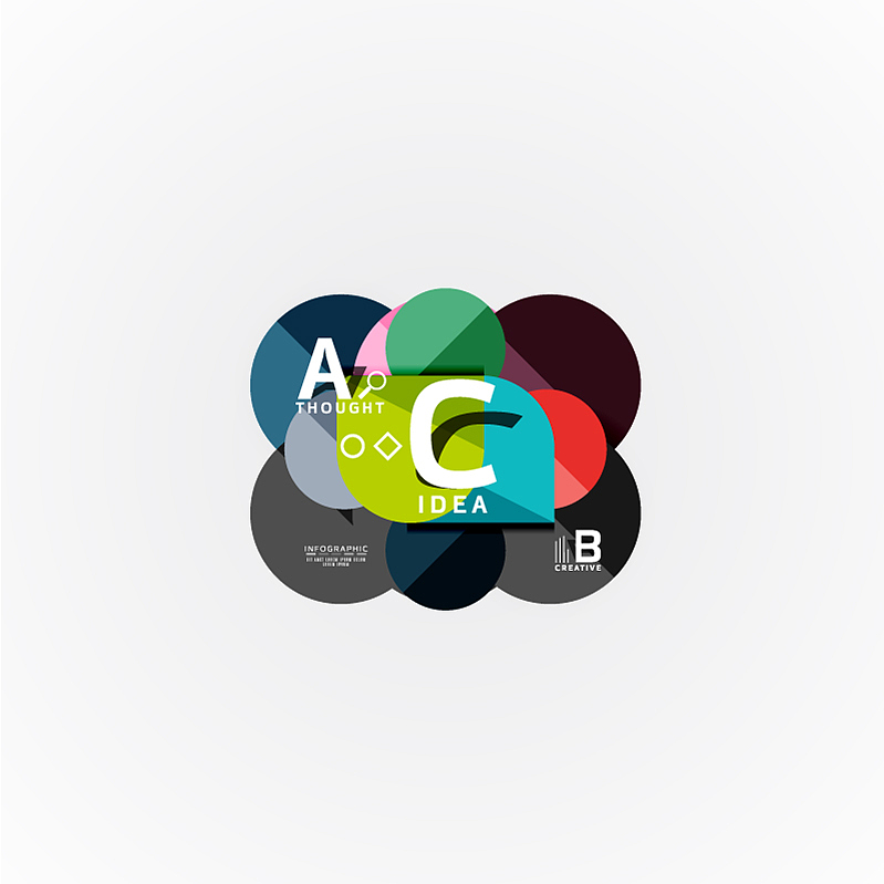 abstract geometric option infographic banners a b