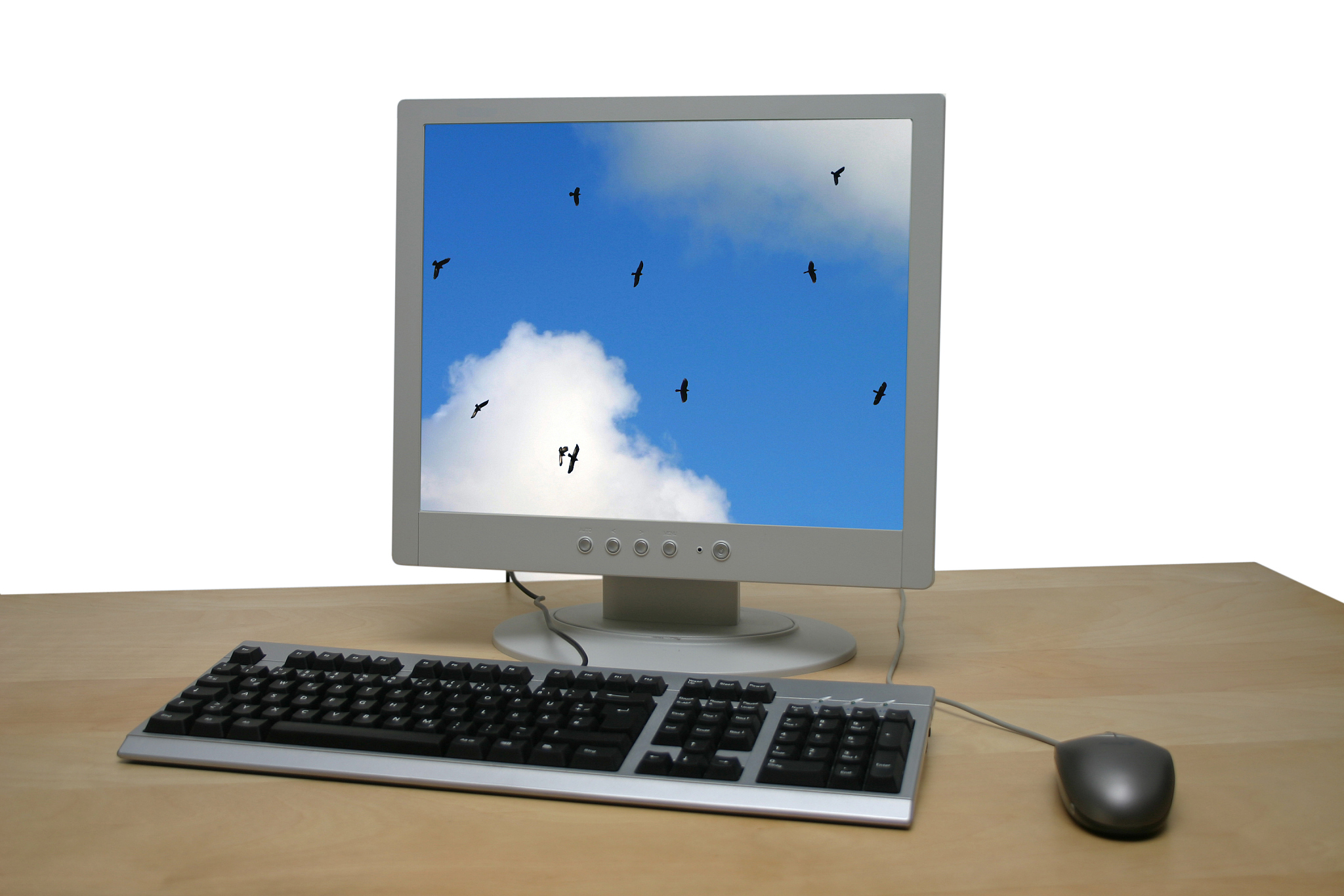 computer on table