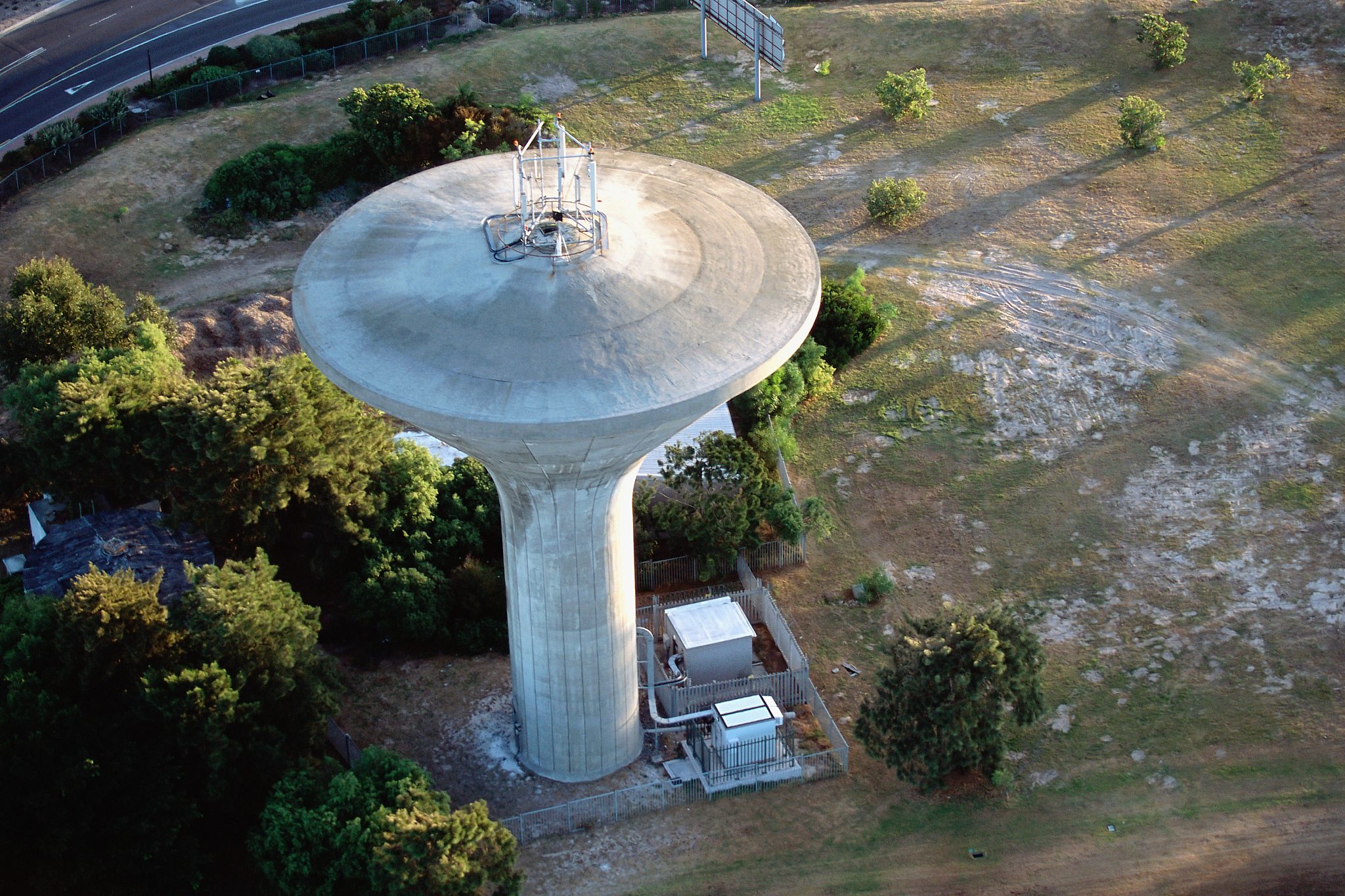 a water tower