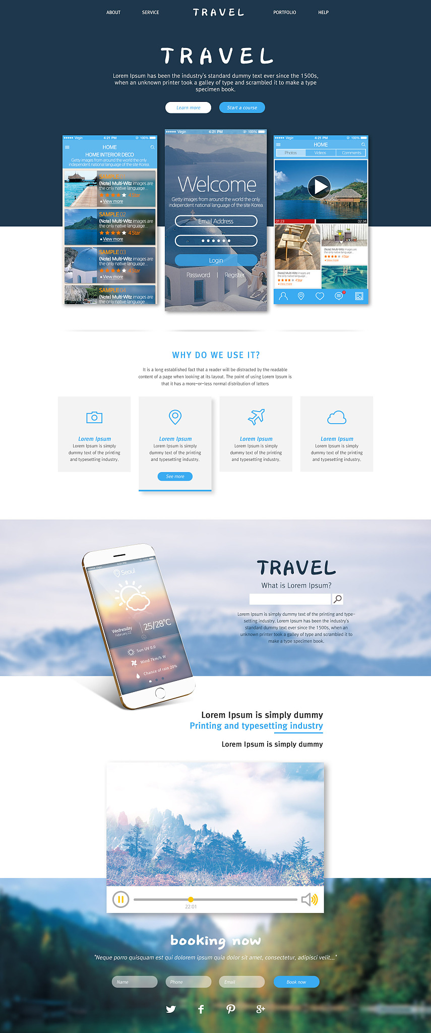 travel web design