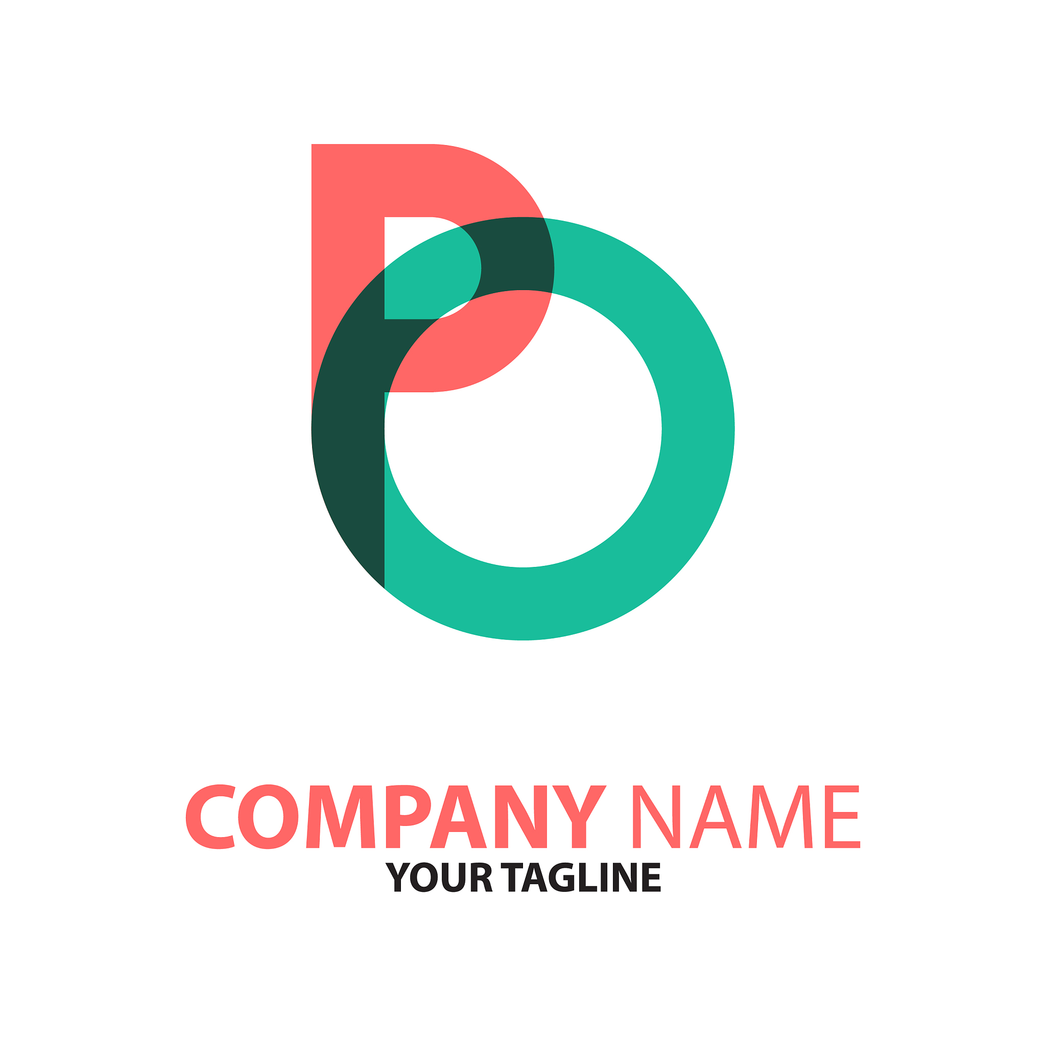 po op initial logo concept can be used for