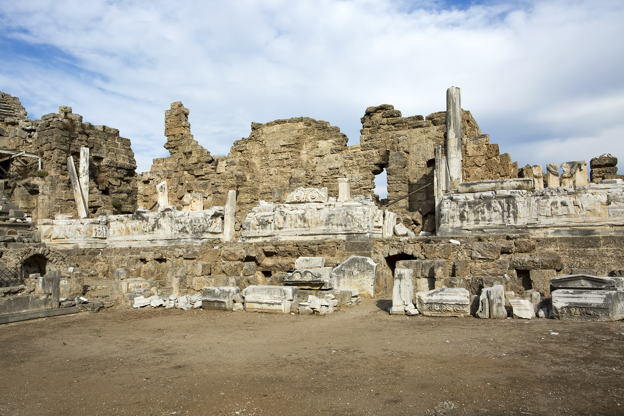 antalya / turkey, historical side ancient city. travel concept p