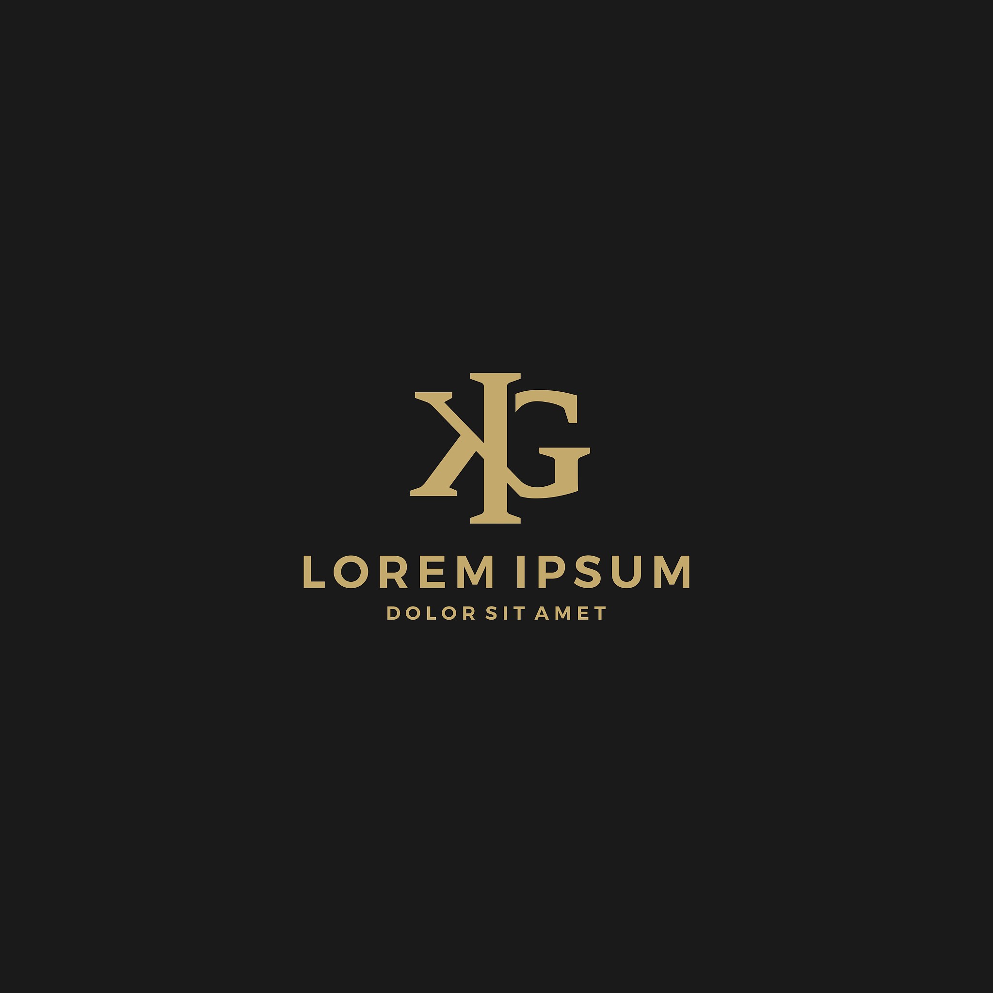 kg letter monogram initial vector icon