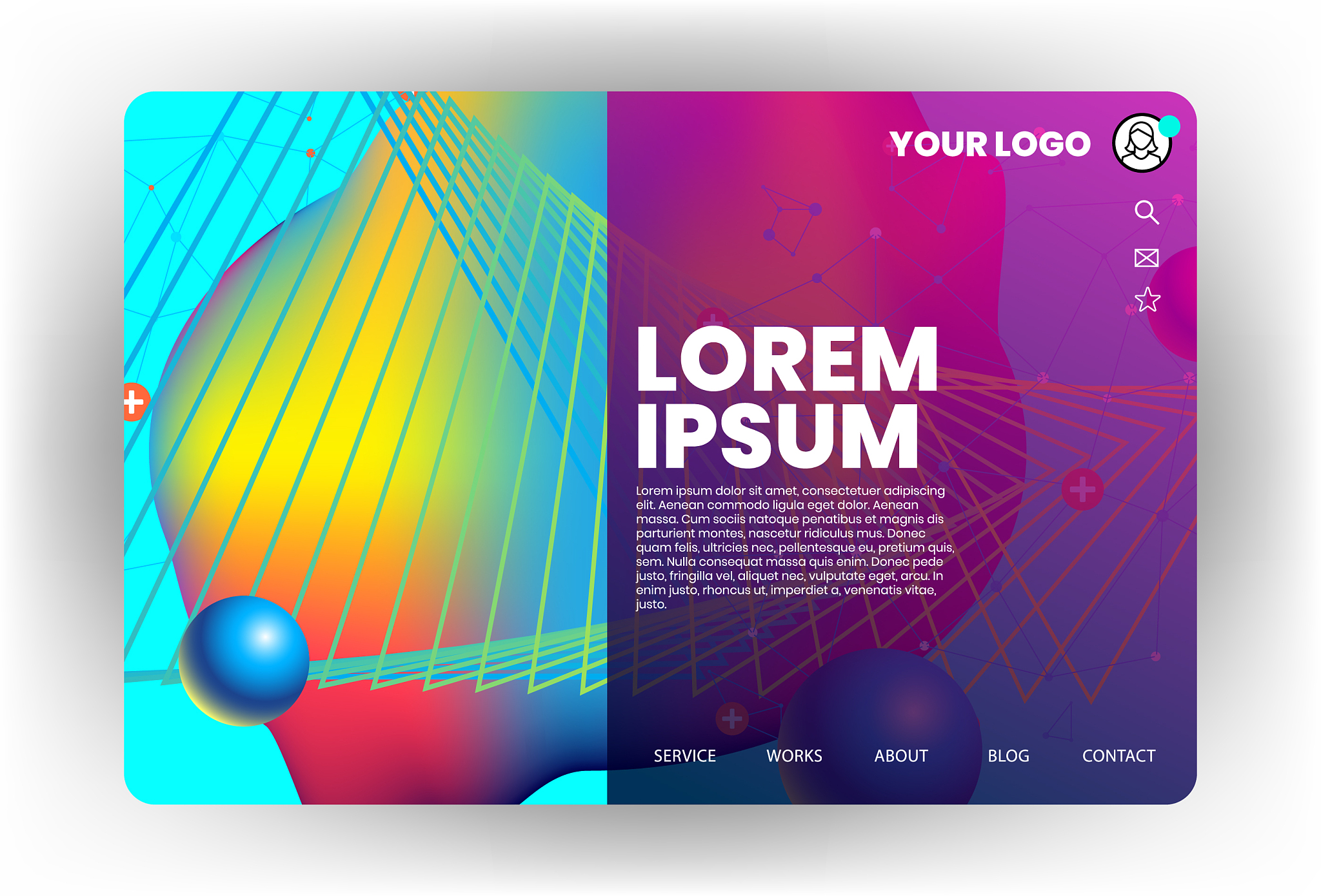 modern website template design
