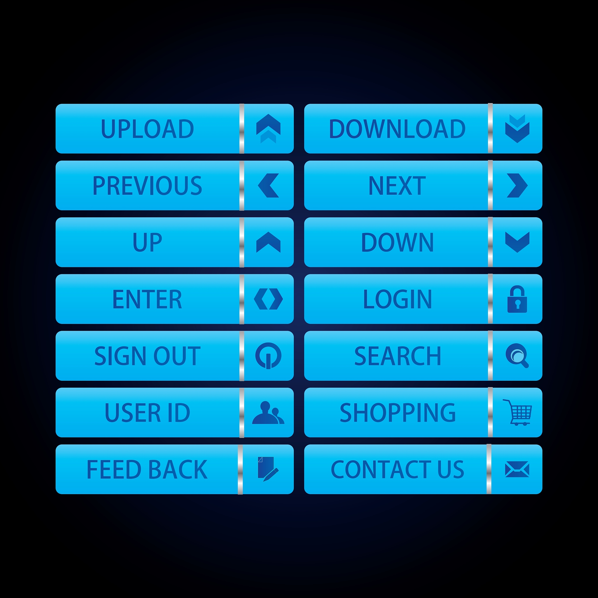 QSS 按钮样式 - 蓝色背景，漂亮字体，鼠标悬停和点击效果