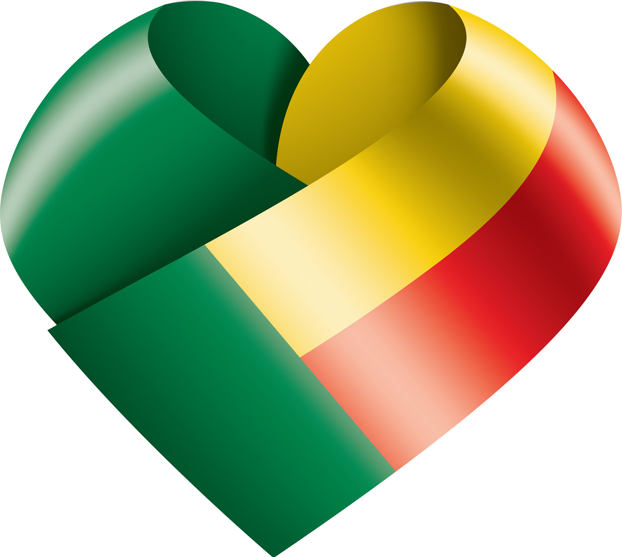benin flag on a white