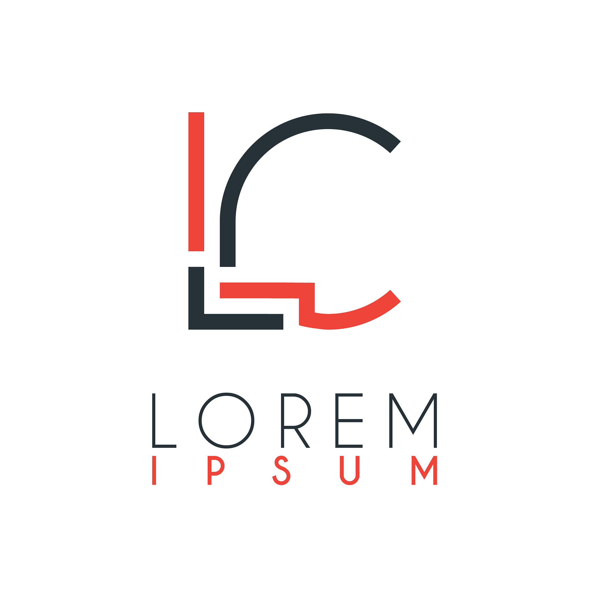 the logo between letter l and letter c or lc