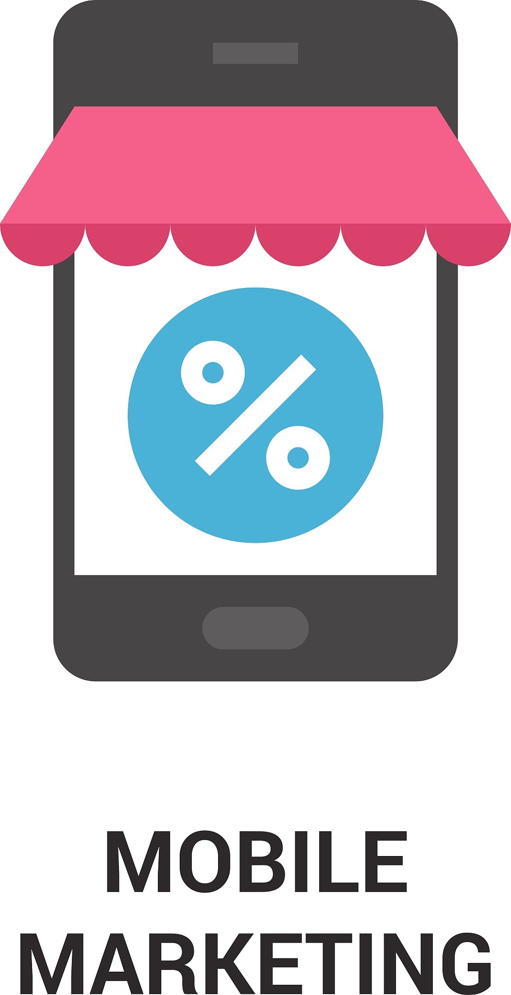 mobile marketing icon concept
