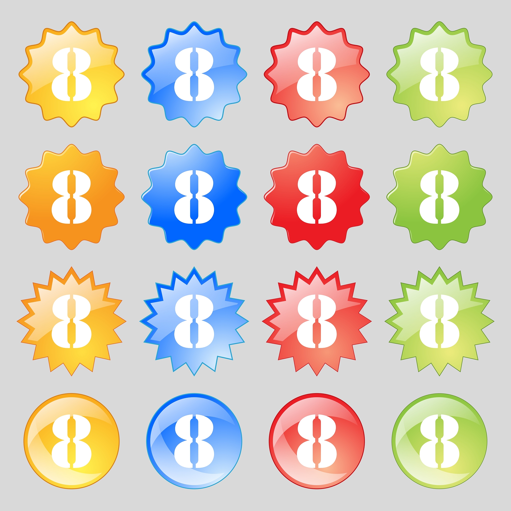 巨大的,标志,数字<strong>8</strong>,图标,数字16,几何形状,概念,品牌名称,布置