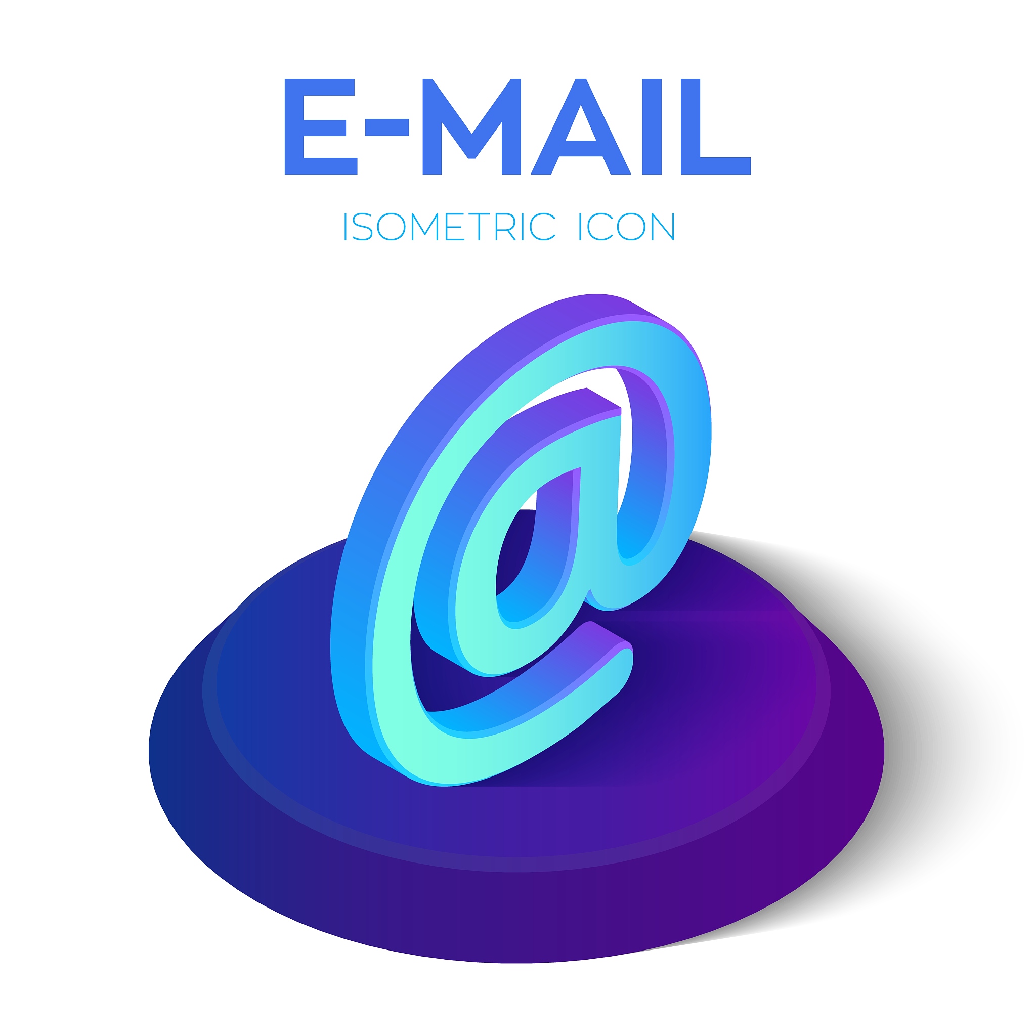 e-mail isometric icon. 3d isometric email sign. created for mobi