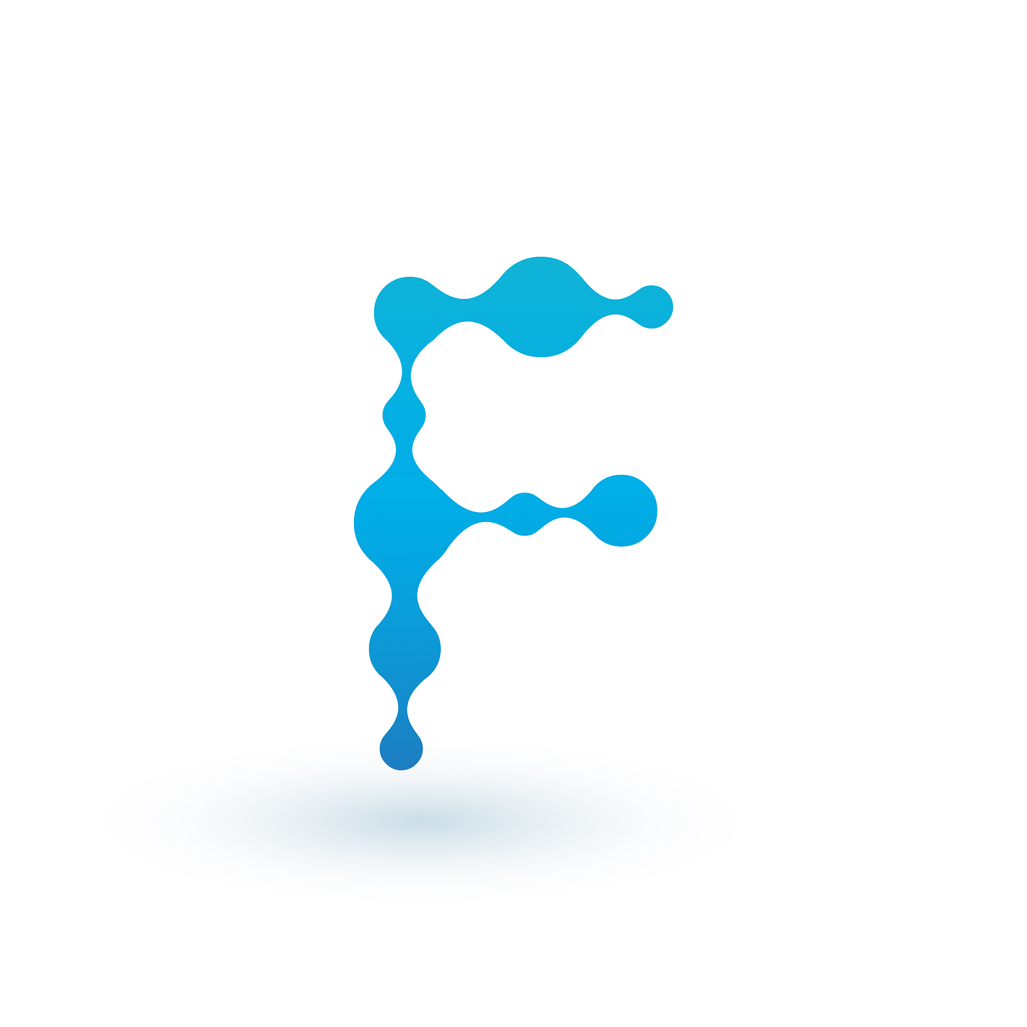 water molecular initial letter f logo design, fluid liquid desig