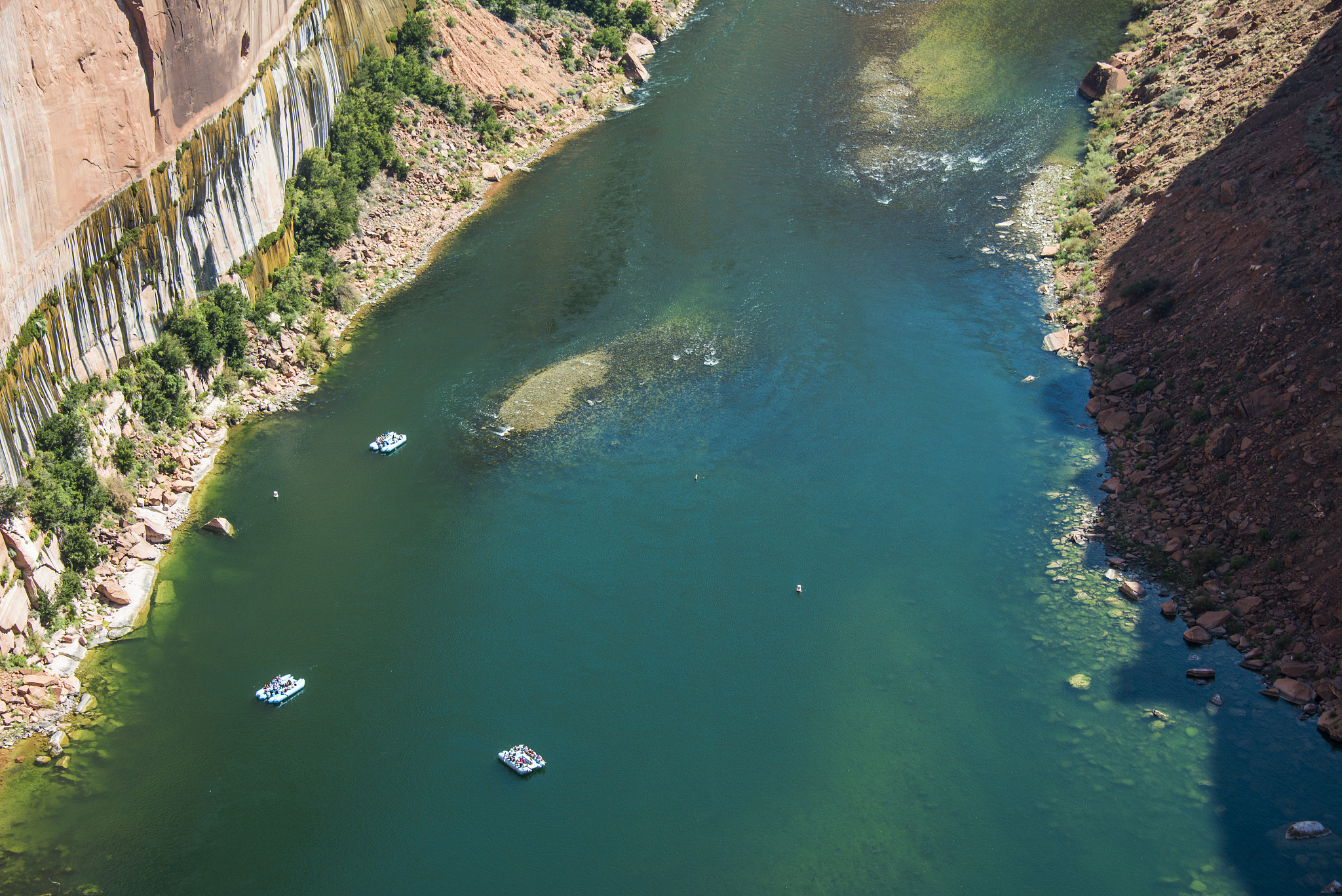 usa, arizona, overlook over the glen canyon and the colorado riv