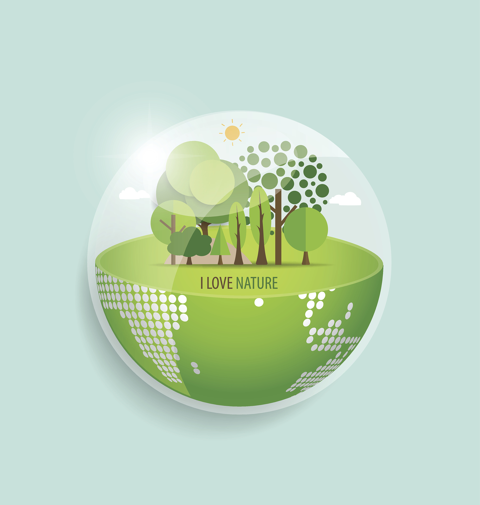 green eco earth. vector illustration.