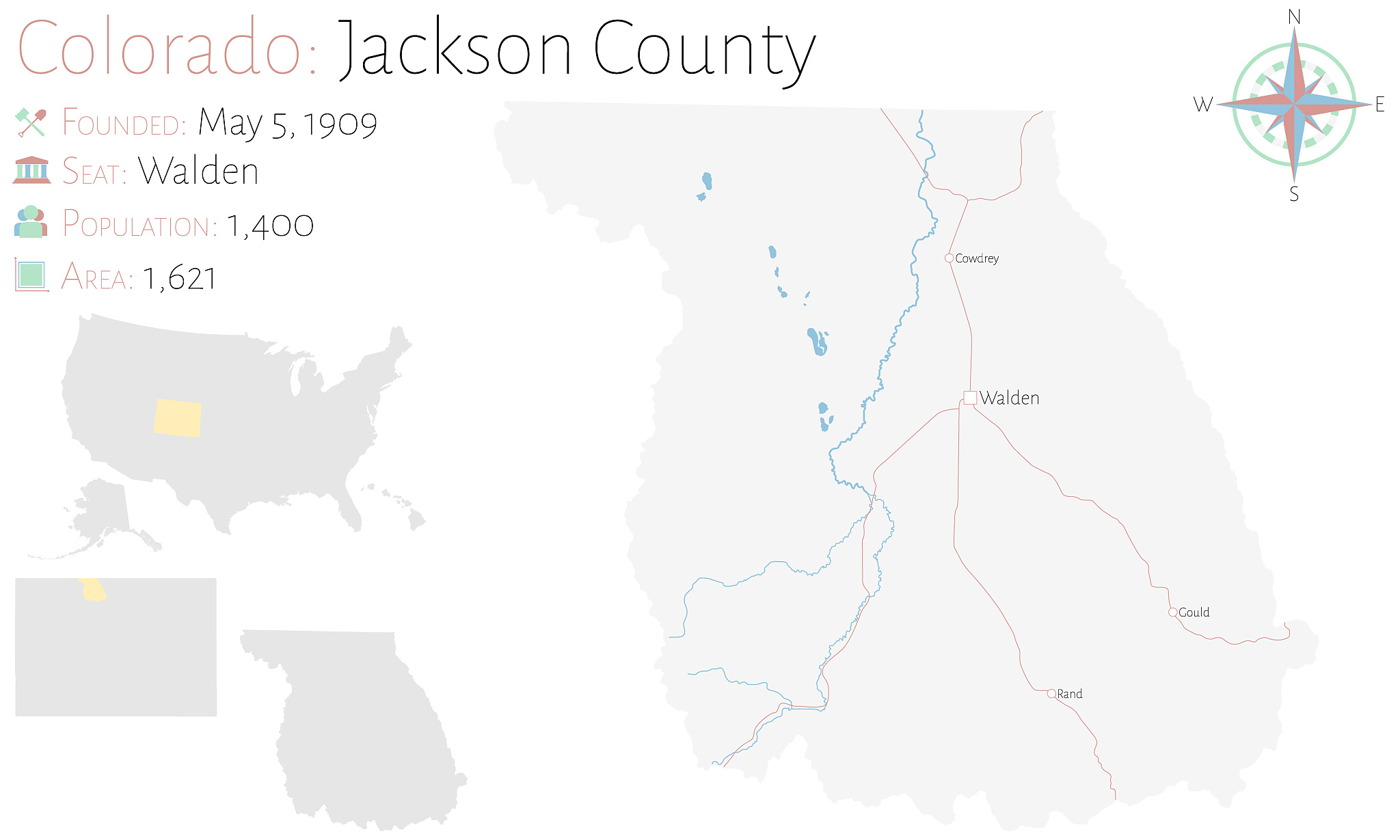 map of jackson county in colorado