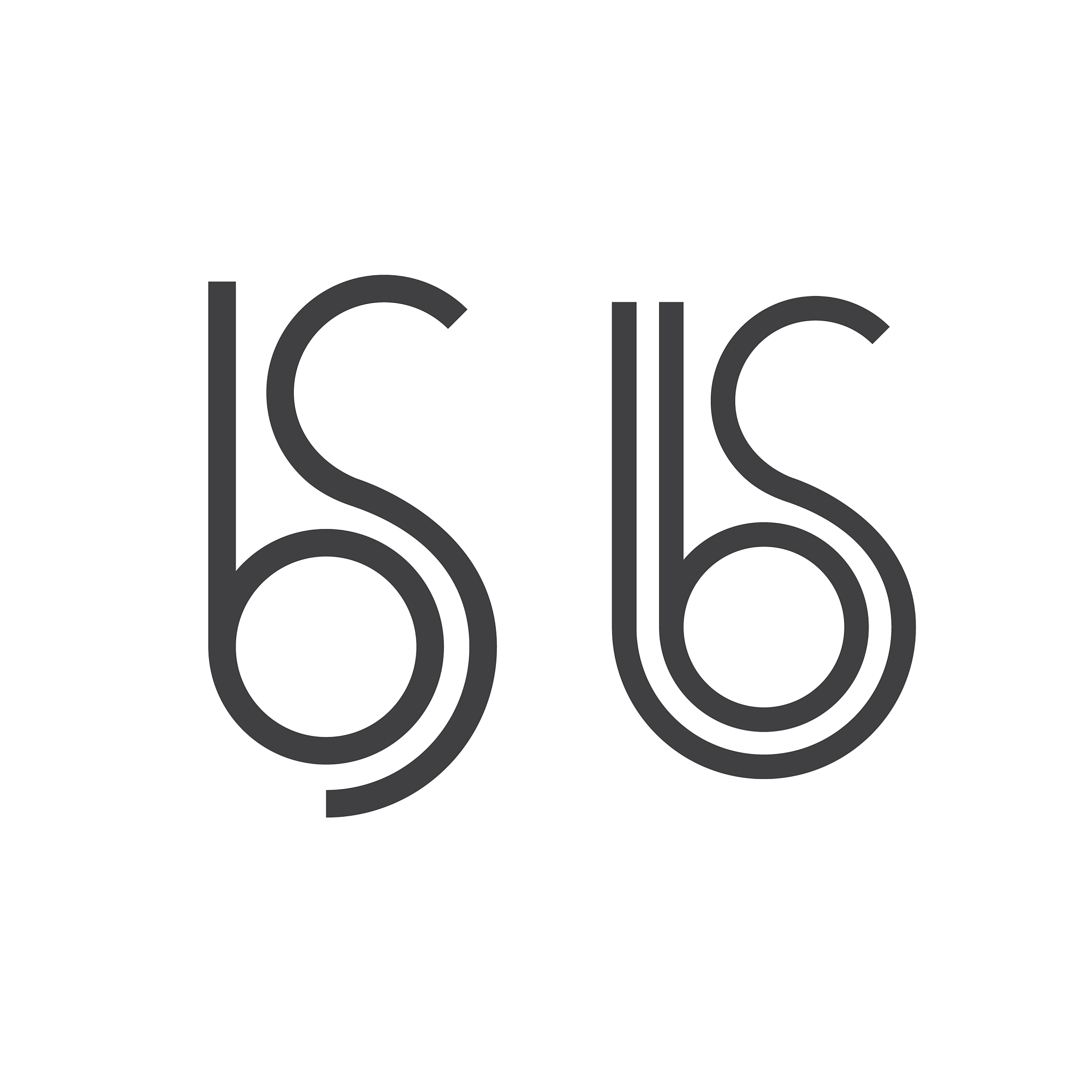 letter bs logo design