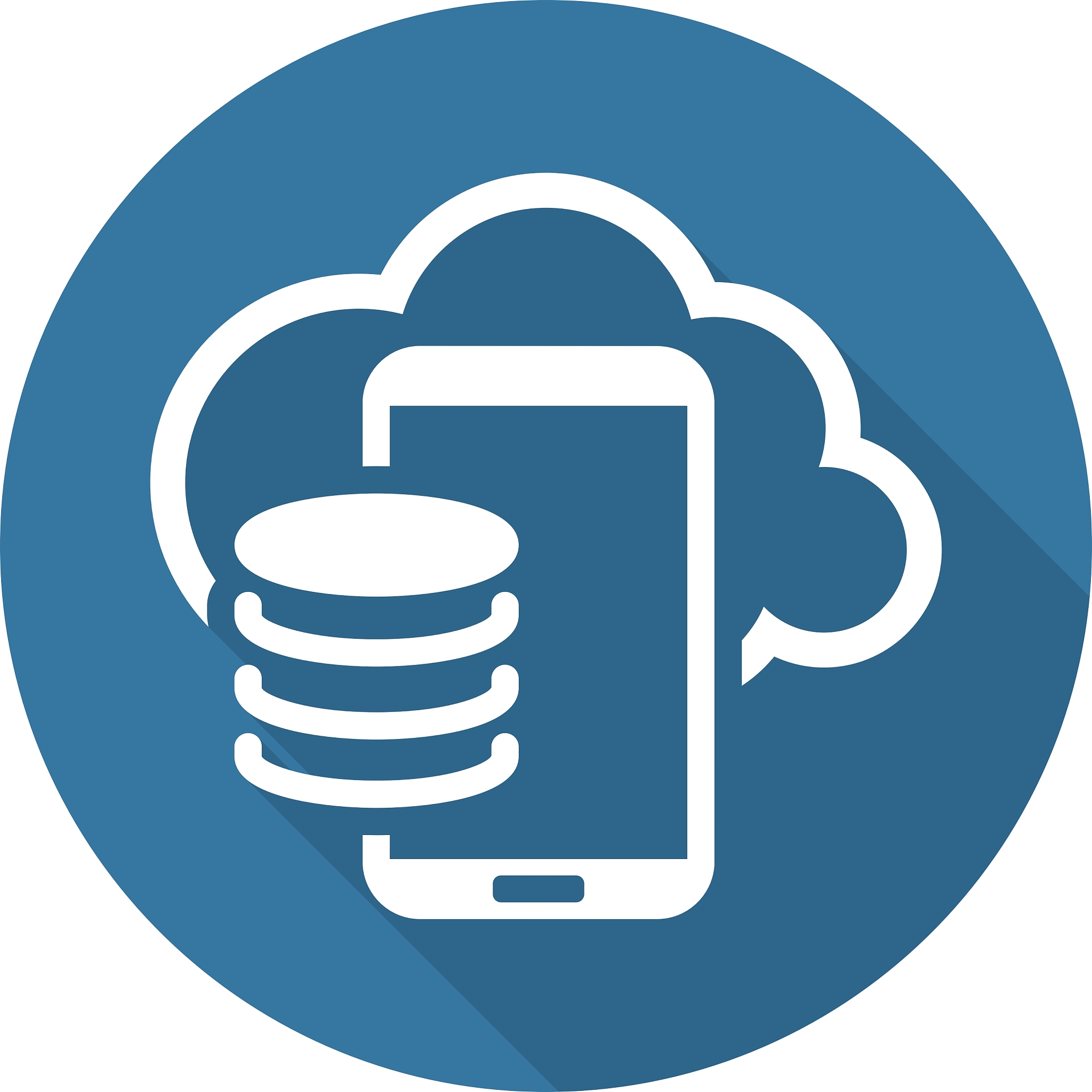 cloud storage icon flat design