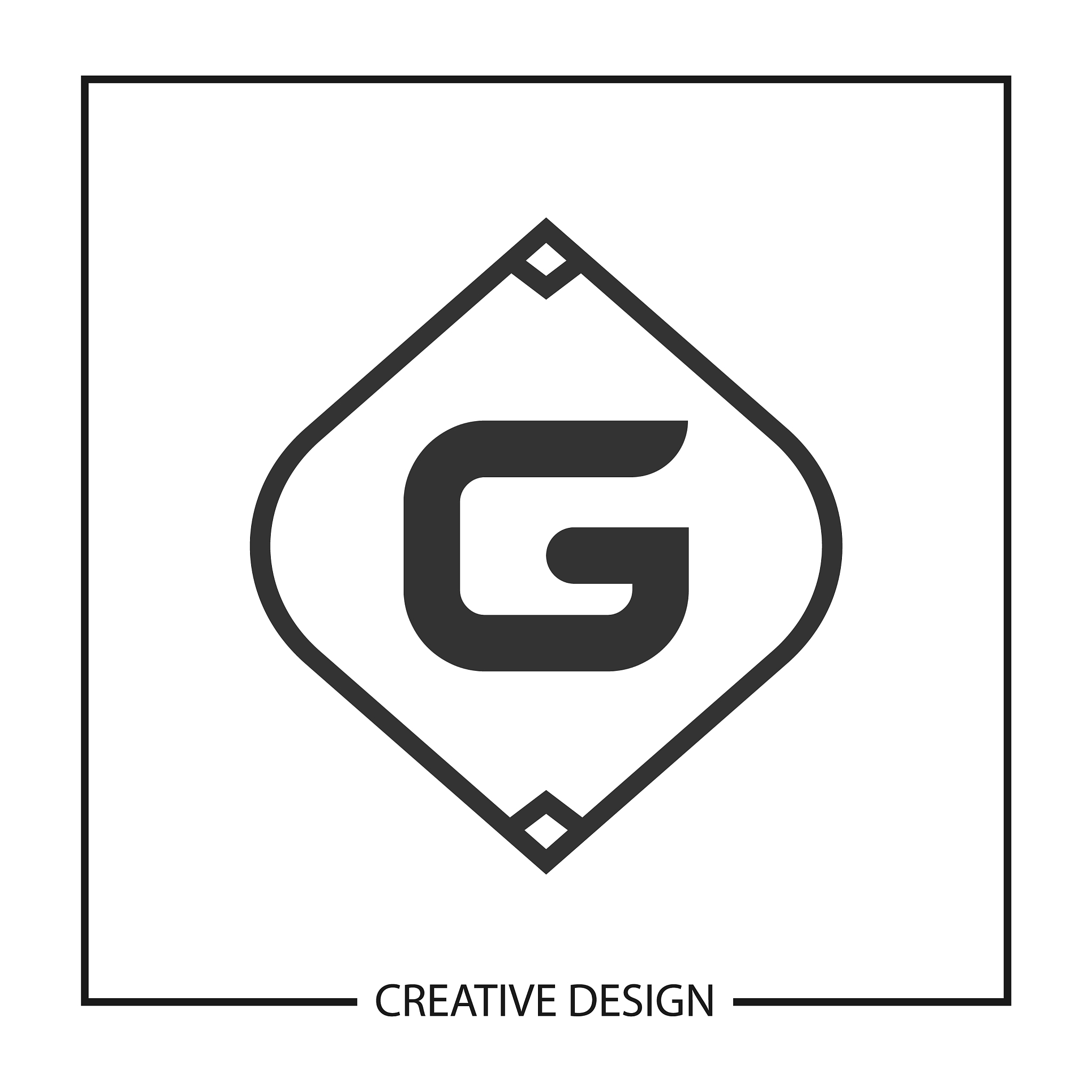 initial letter g logo template design