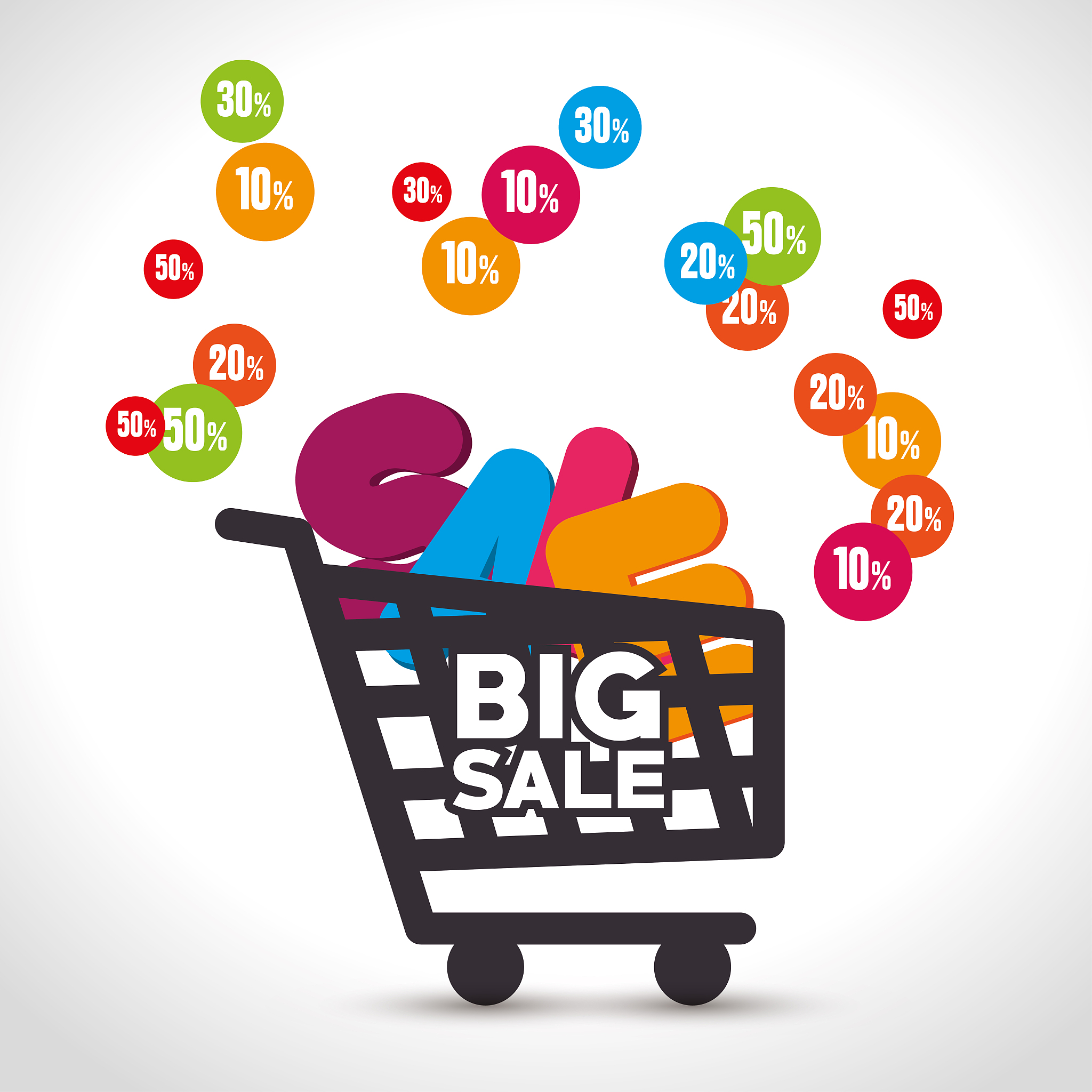 shopping cart sale offer design