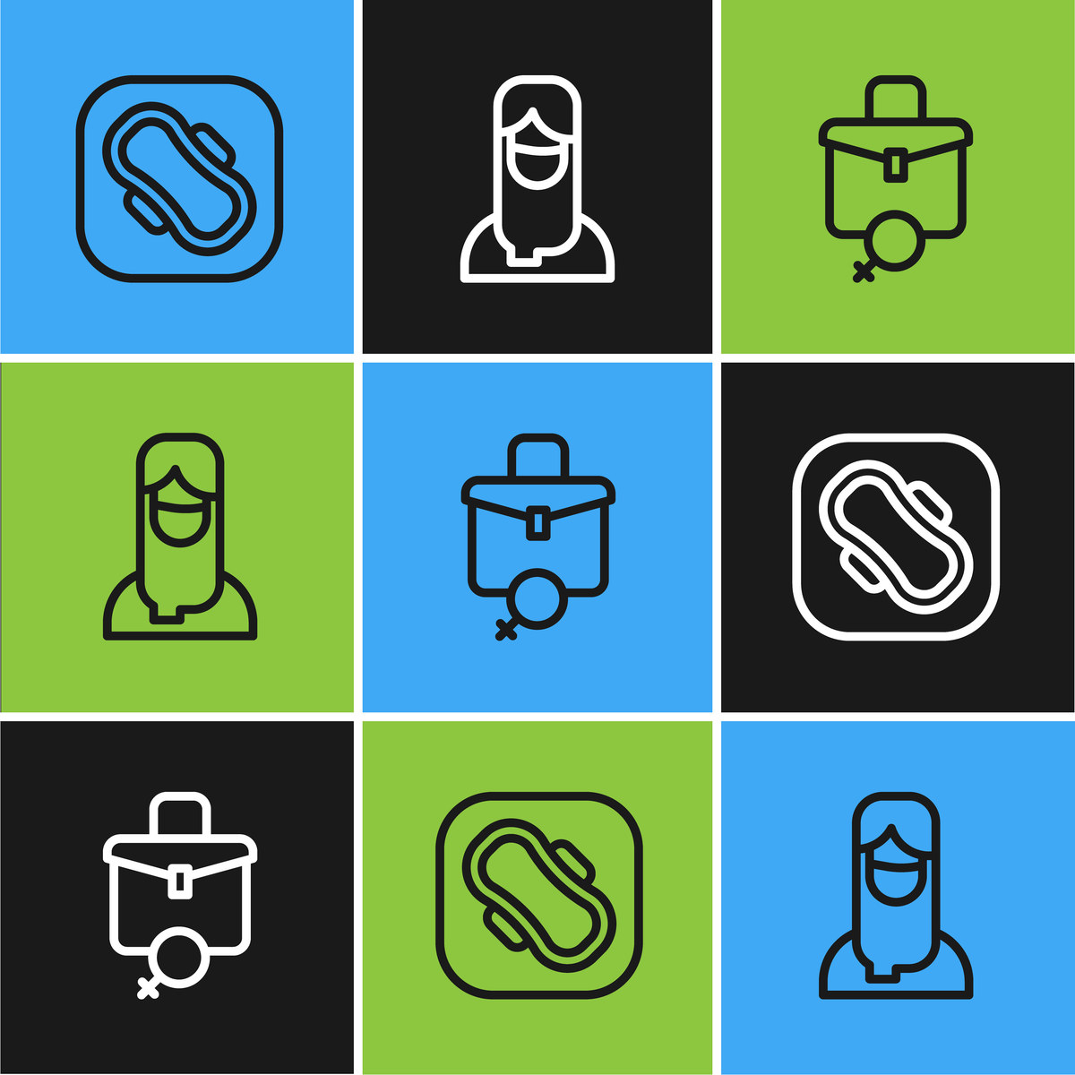 Joyful Adventurer Icon: Linear, Simple Outline Design