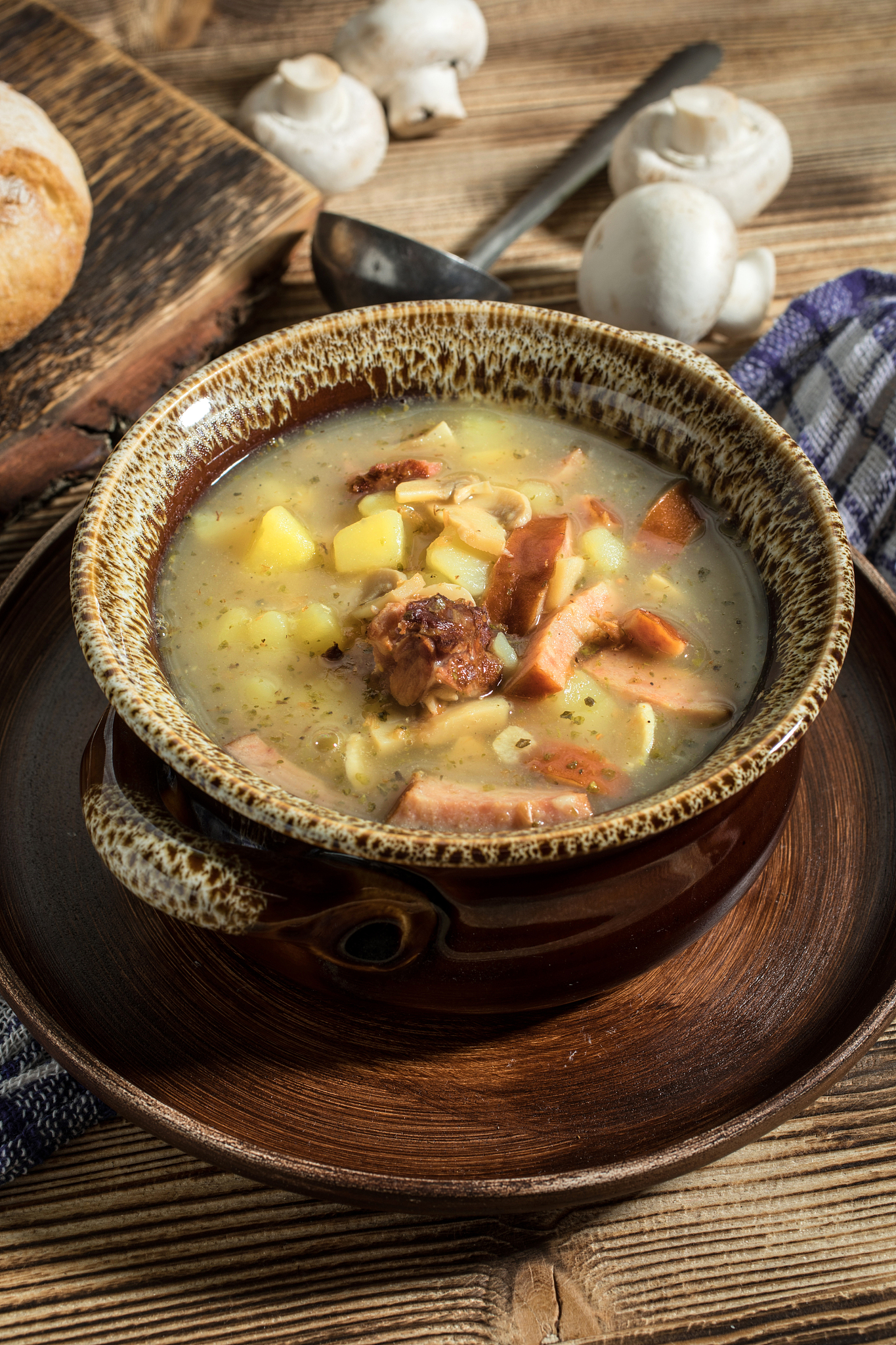the sour soup made of rye flour.