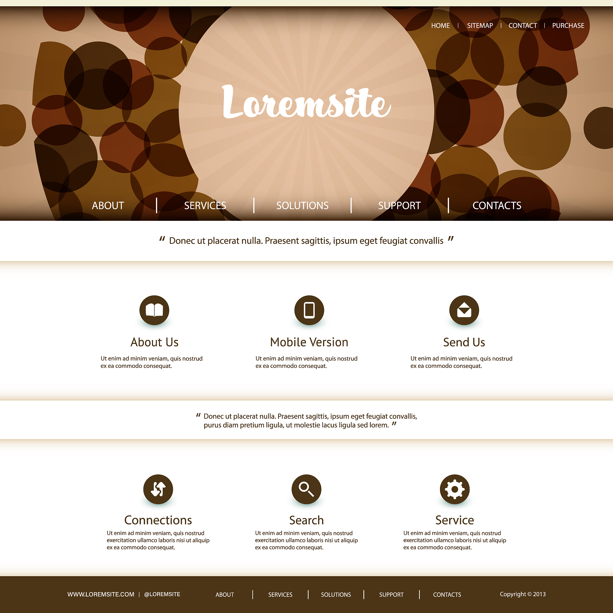 one page website template
