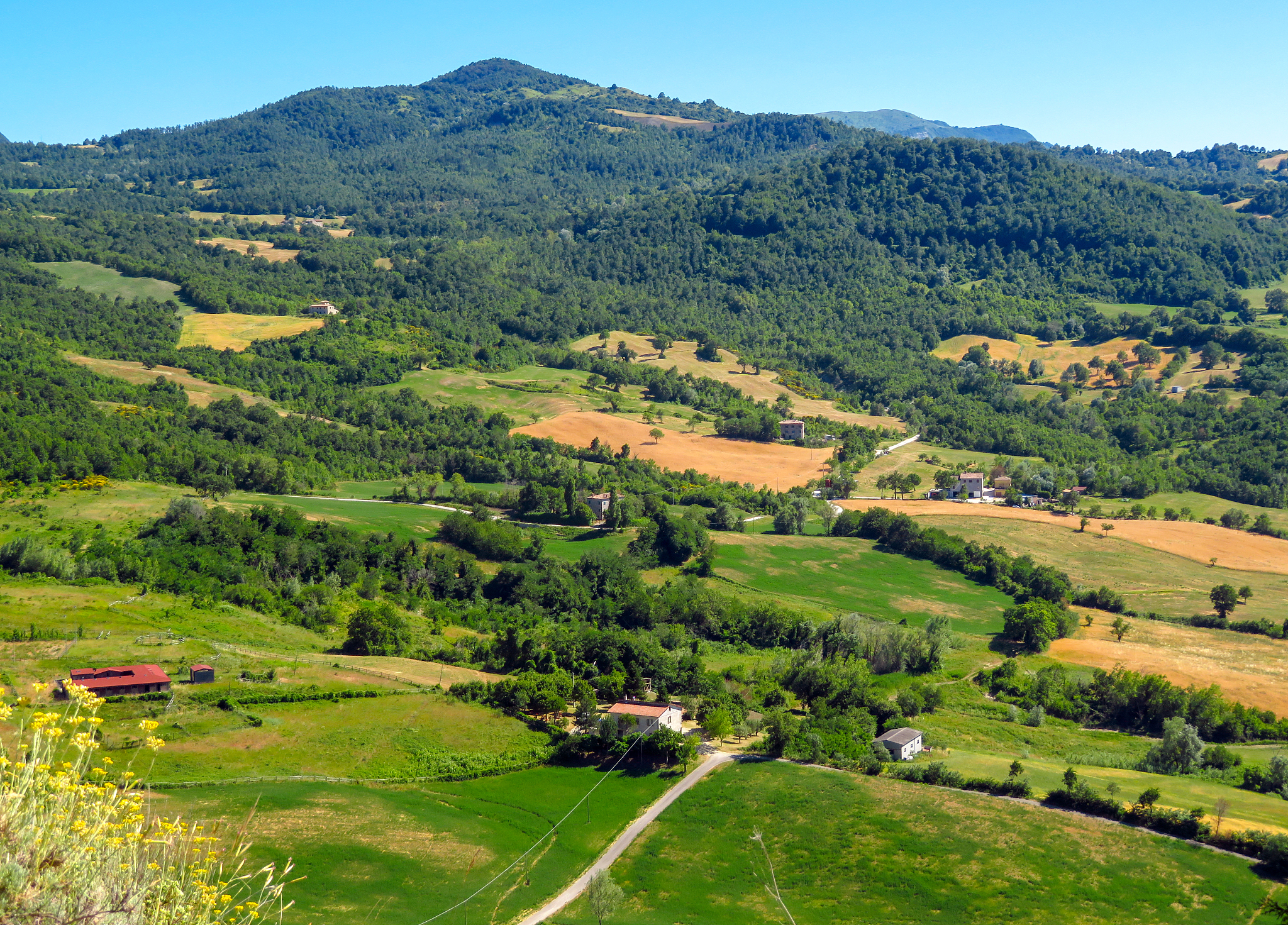 san leo - countryside view from the fortress