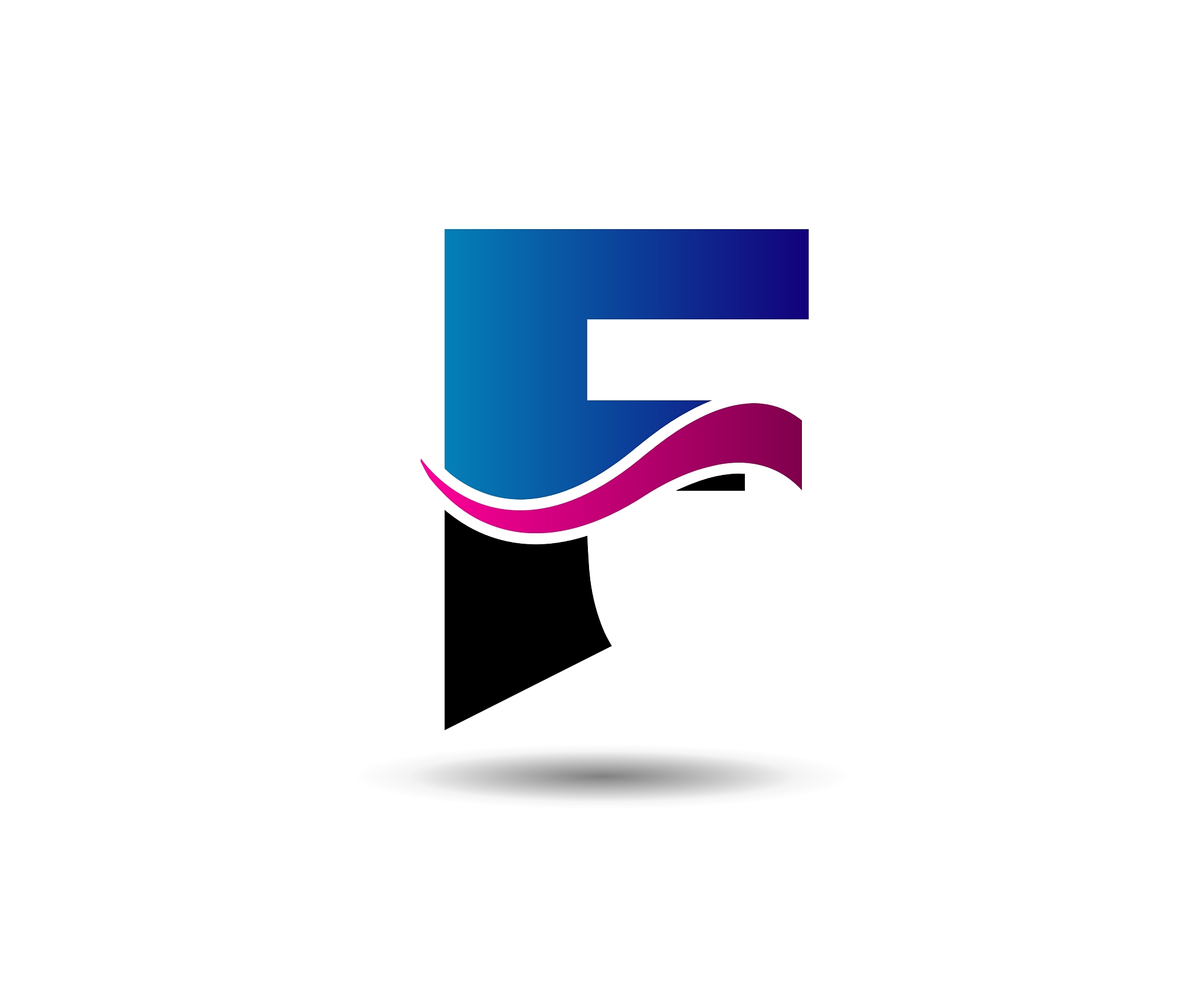 corporate logo f letter company design temp