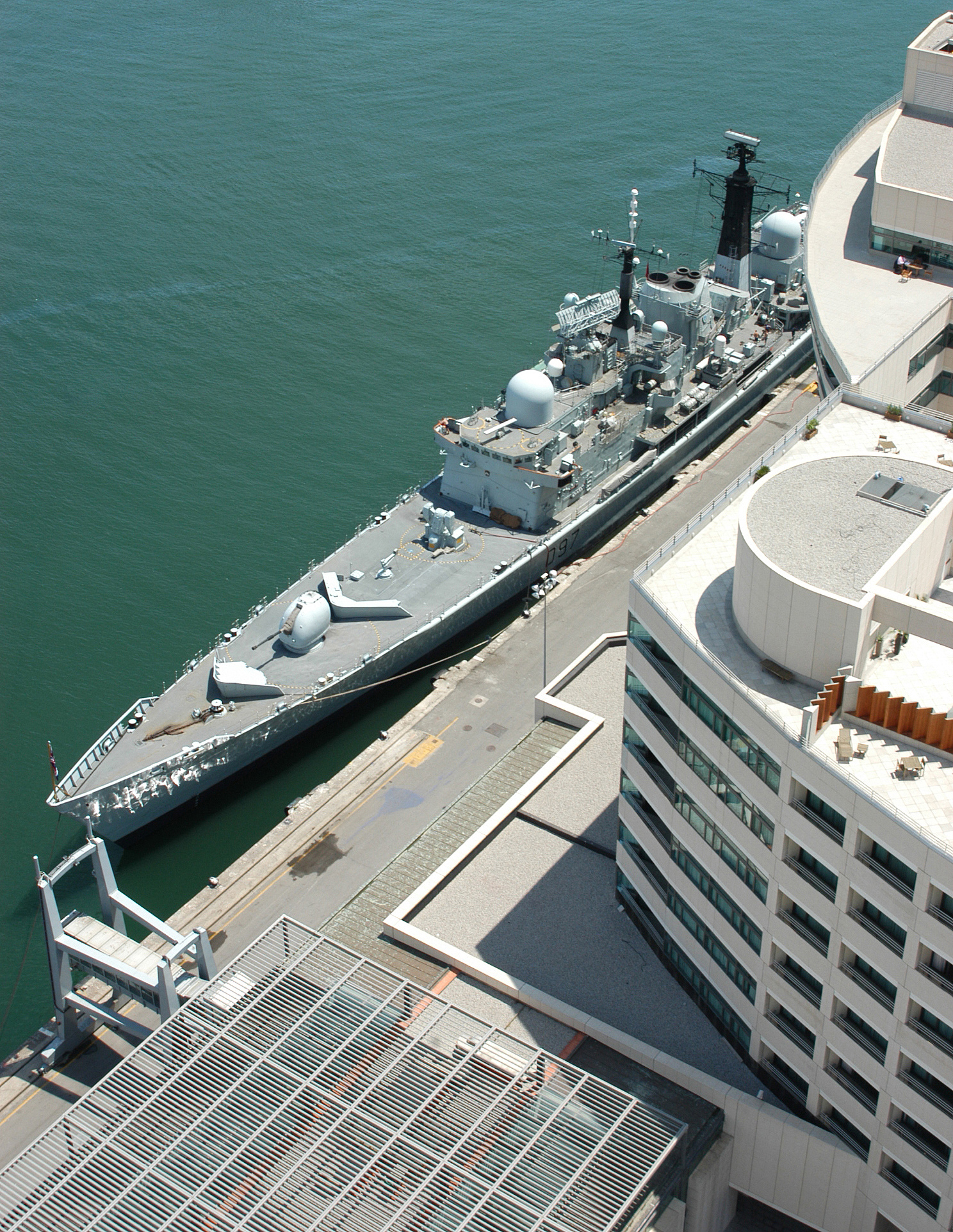 warship in barcelona