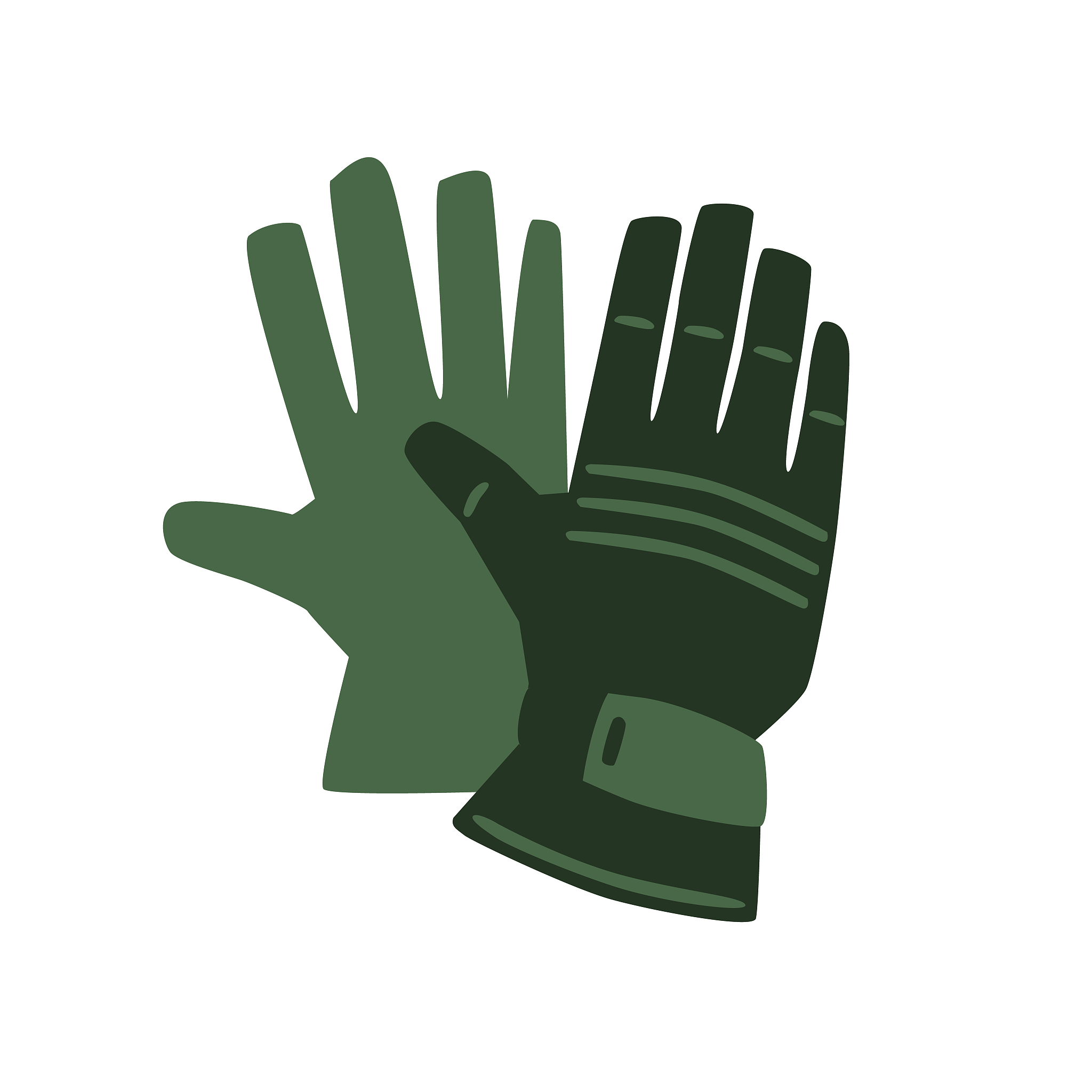 protective gloves. vector icon illustration, isolated on white b