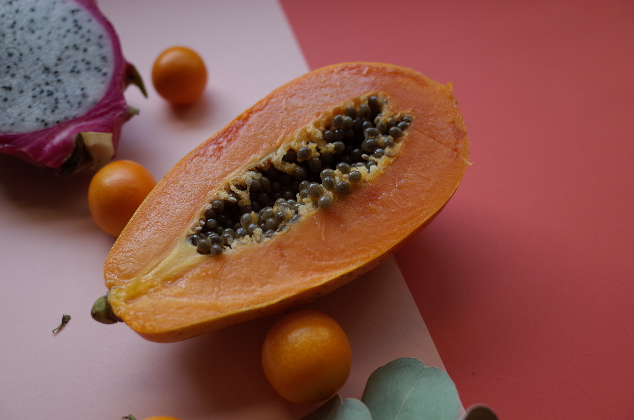 成熟番木瓜果皮占比