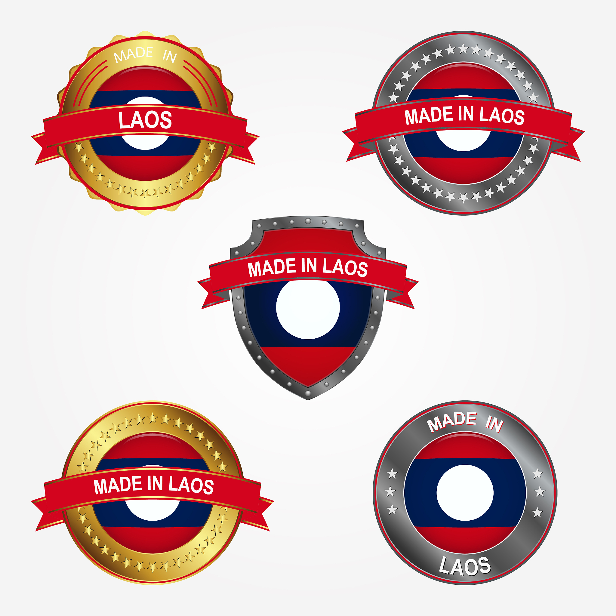 design label of made in laos