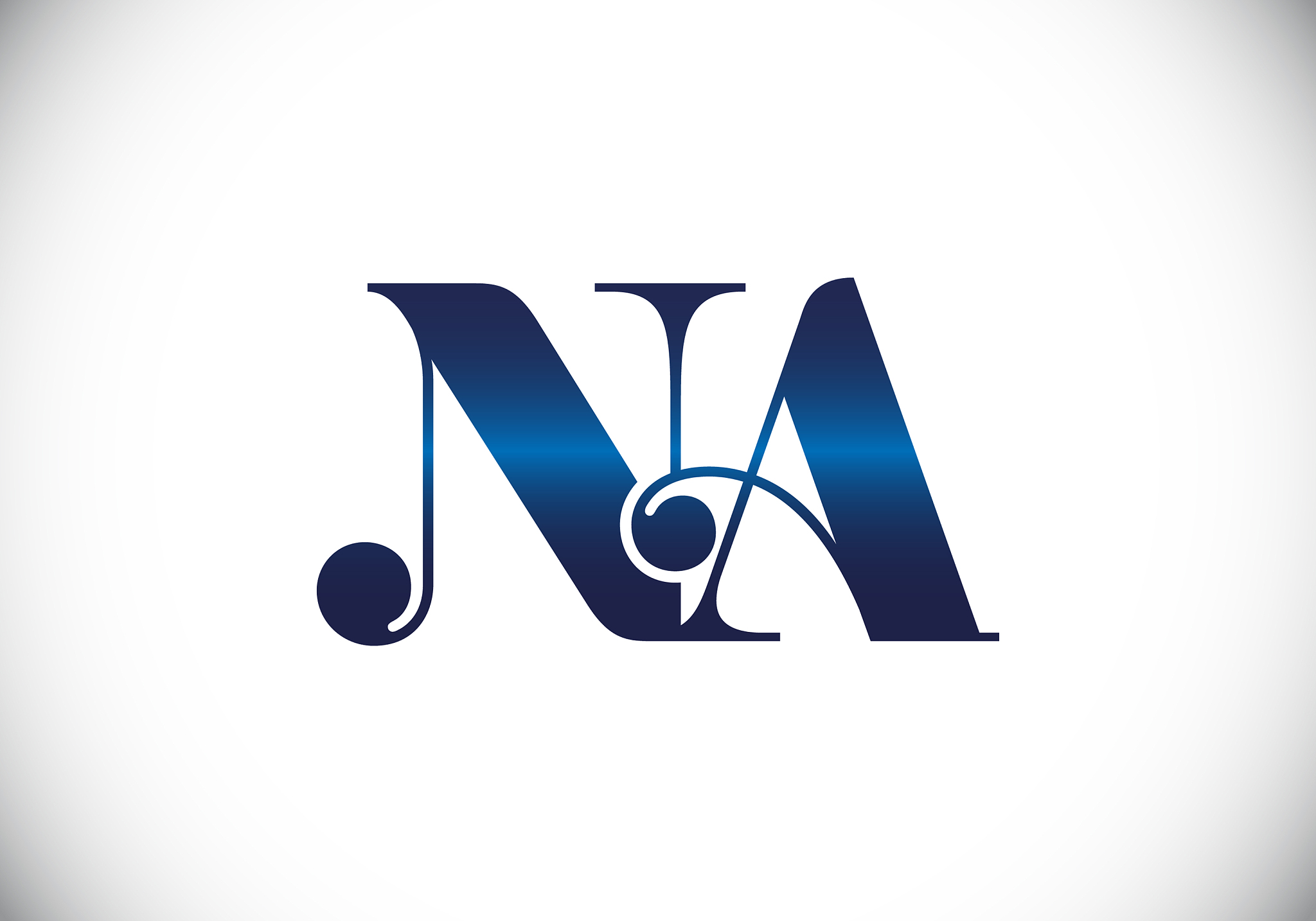 initial monogram letter n a logo design template