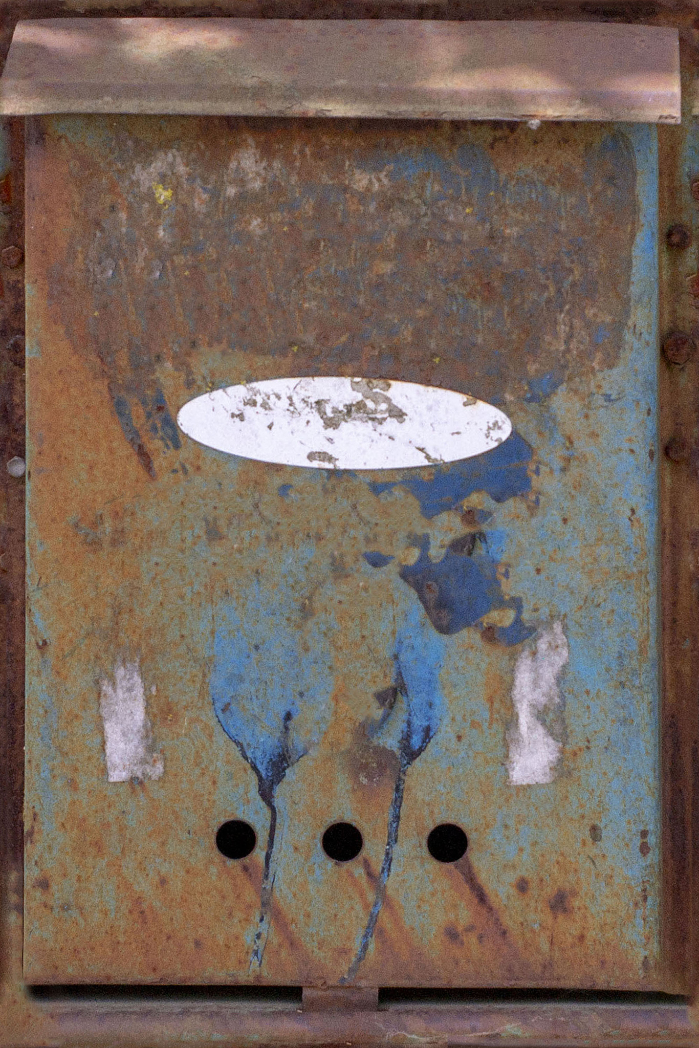 seamless photo texture of mailbox stack with rust