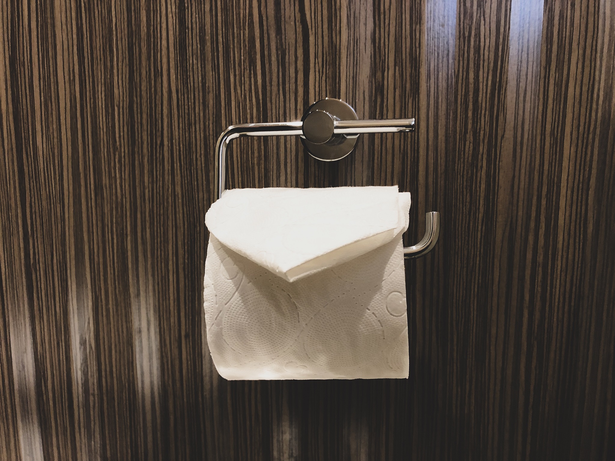 toilet paper on holder