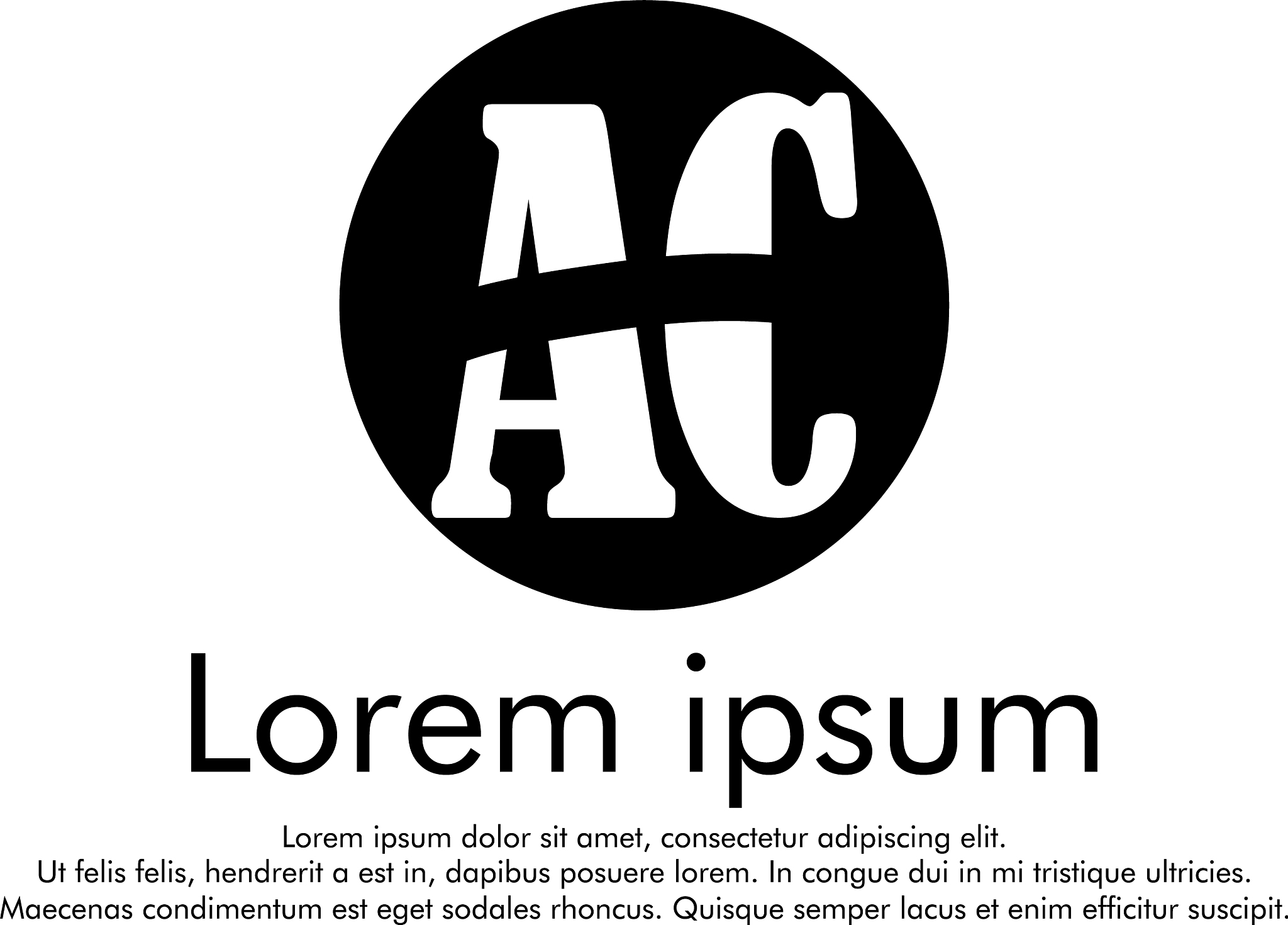 ac initial abstract logo concept for your company