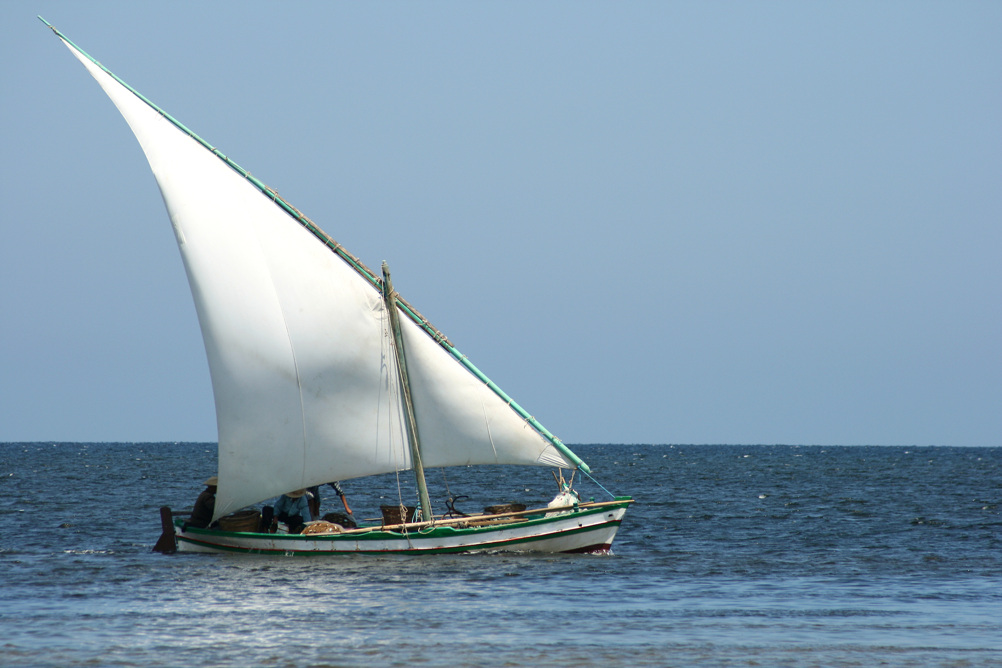 sailing boat in tunisian sea