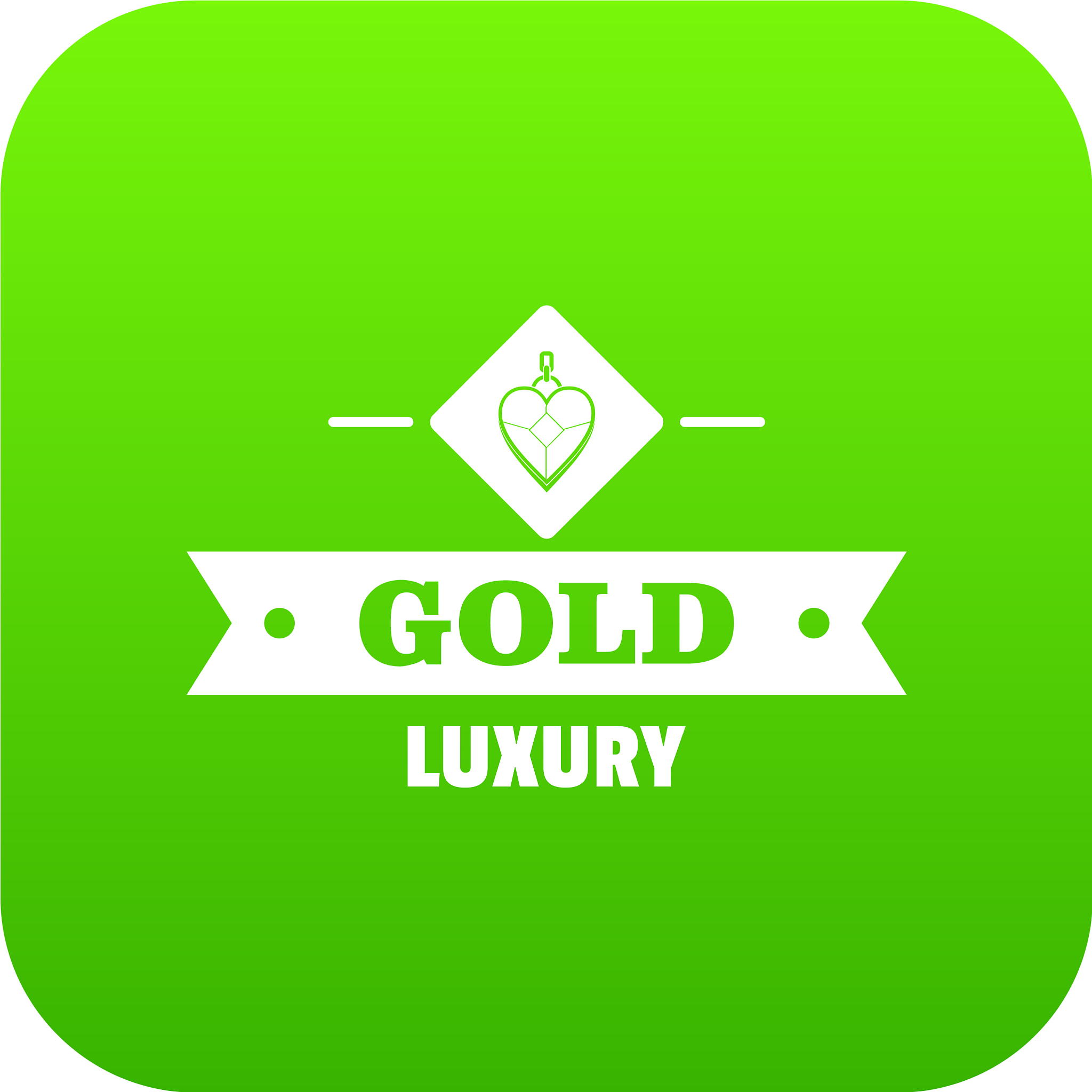 jewelry gold icon green