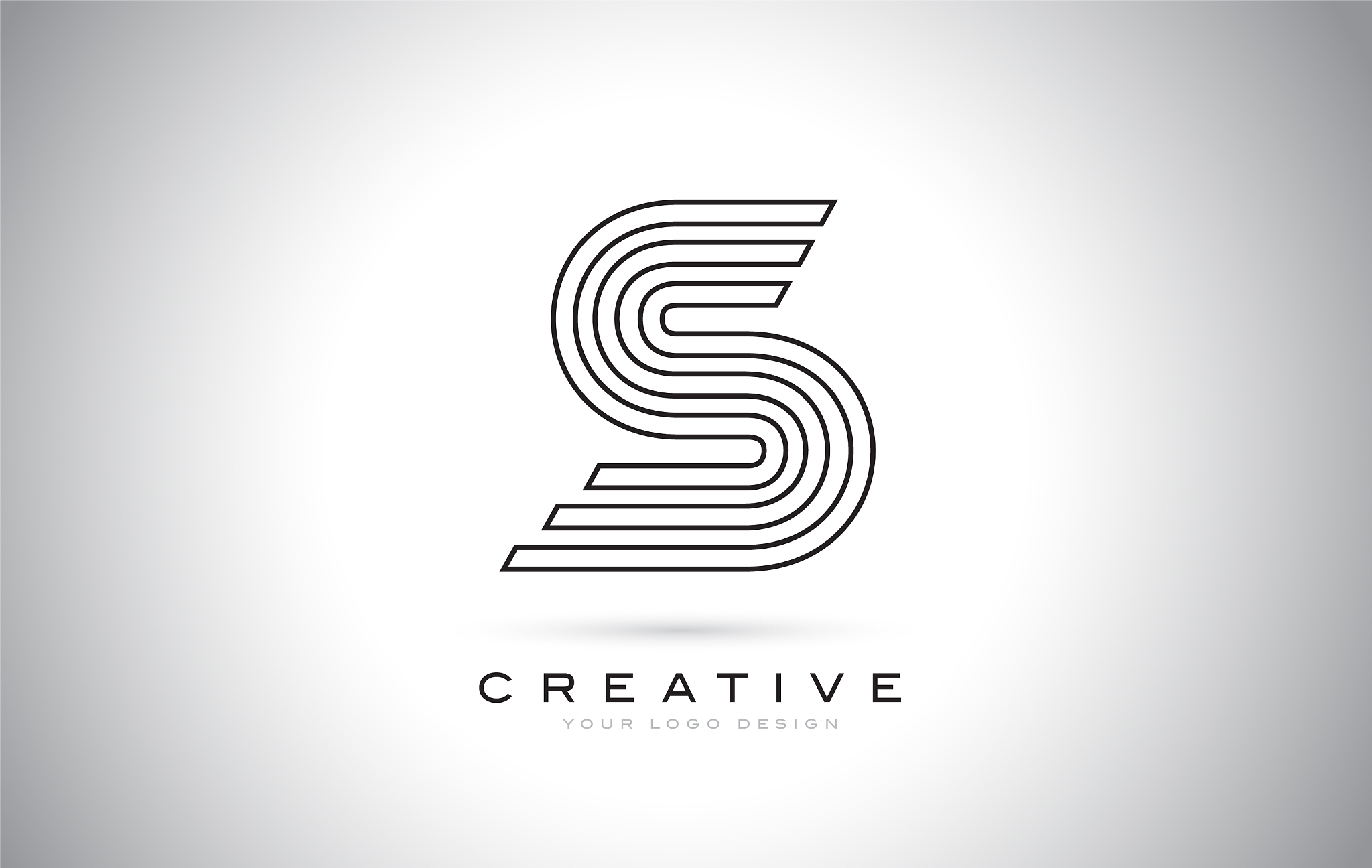 s letter monogram logo design modern s icon with