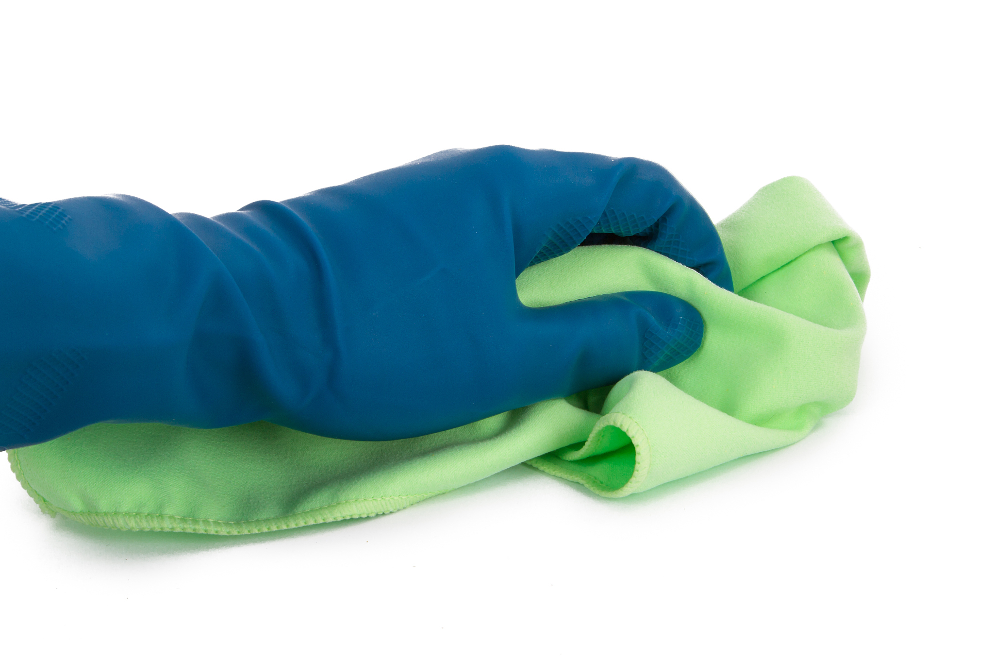 hand holding rag for cleaning