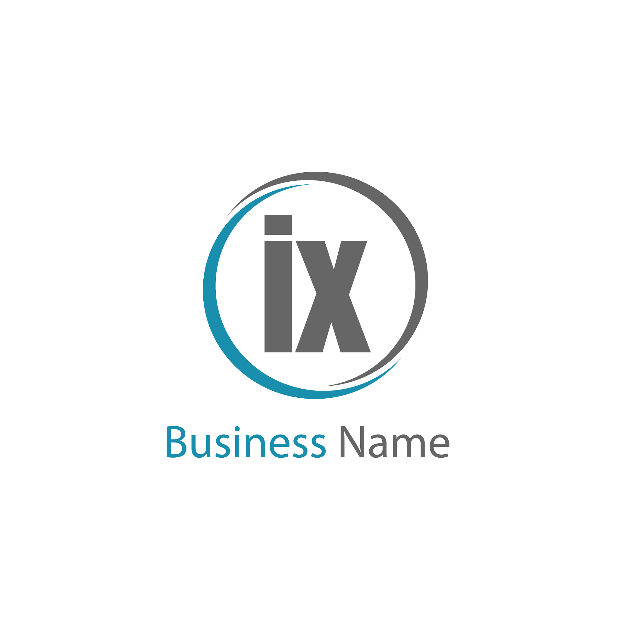 initial letter ix logo template design