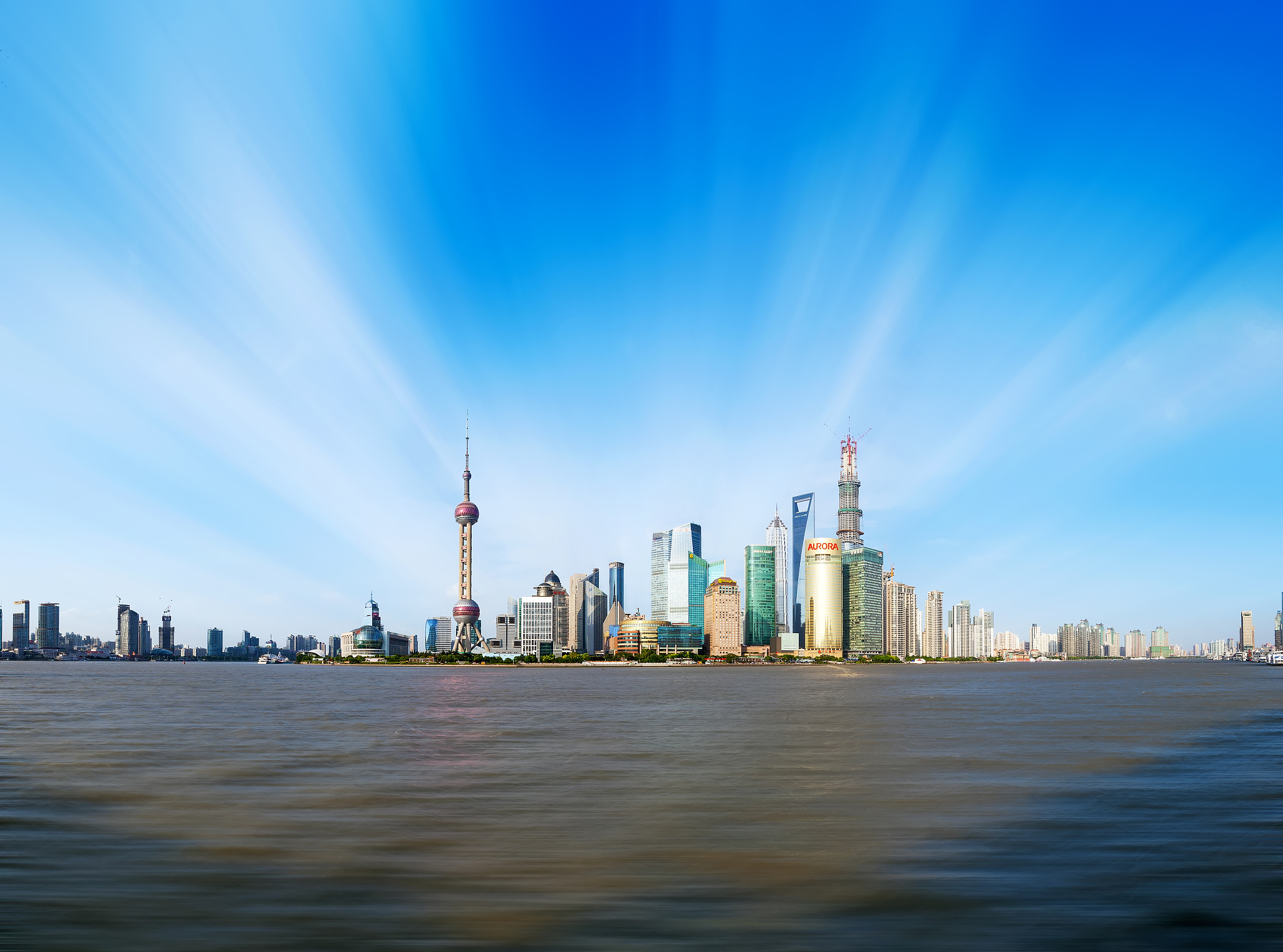 上海陆家嘴金融区全景
