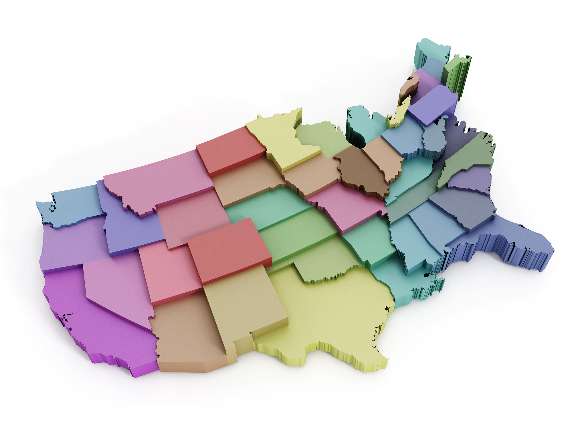 usa map with states