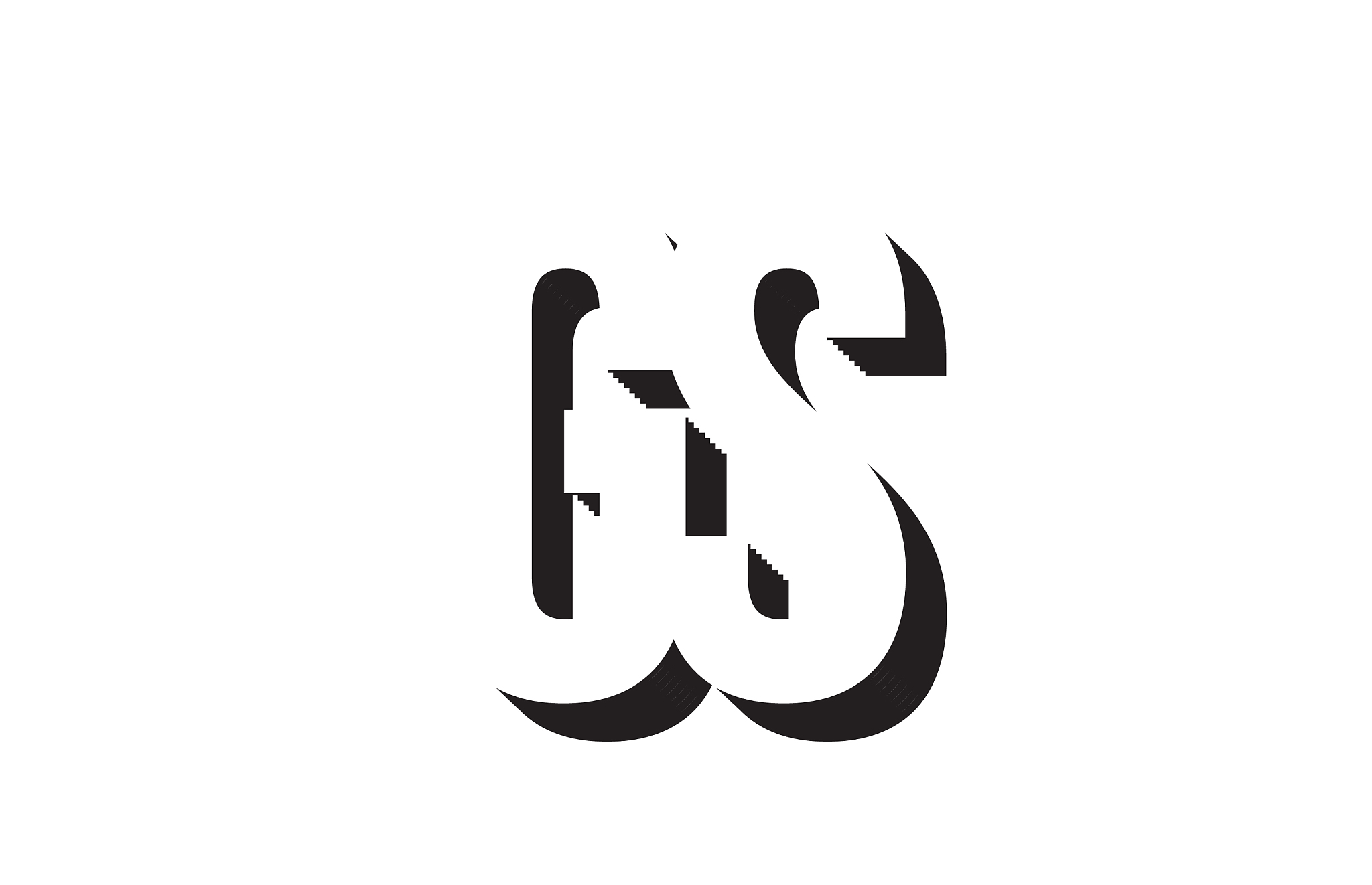 black and white gs g s alphabet letter logo
