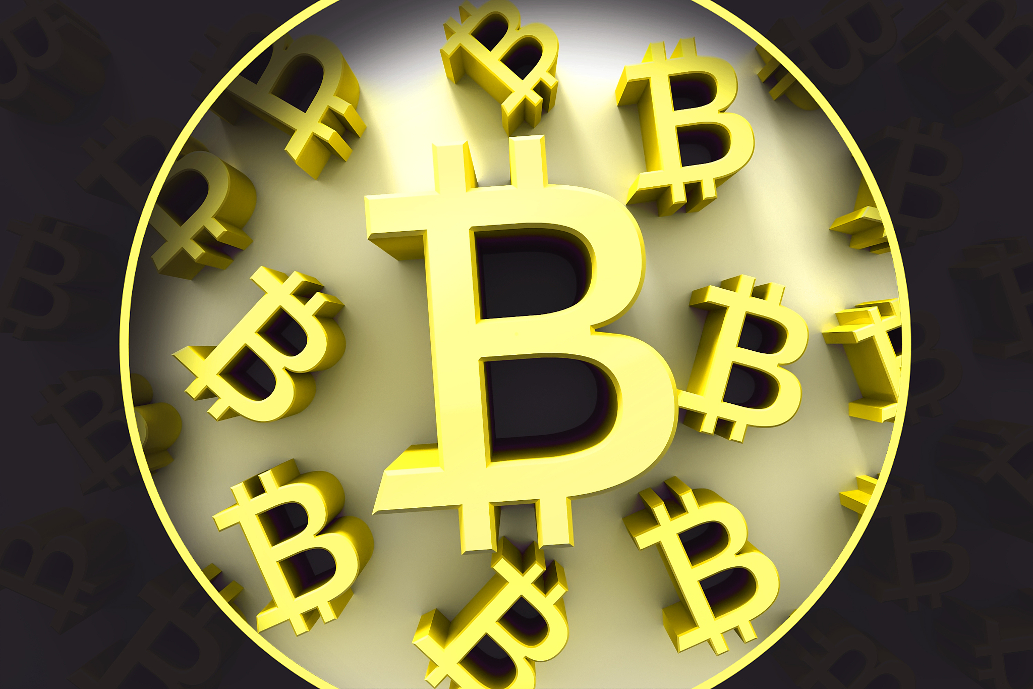 new trading concept of crypto currency - bitcoin. digital financ