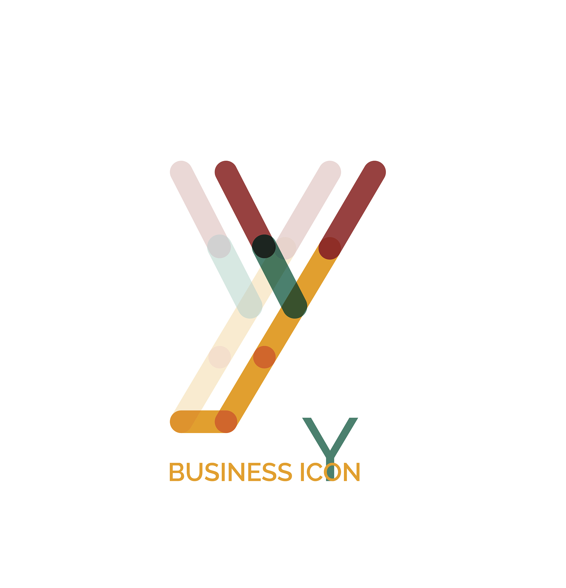 minimal line font design, letter y