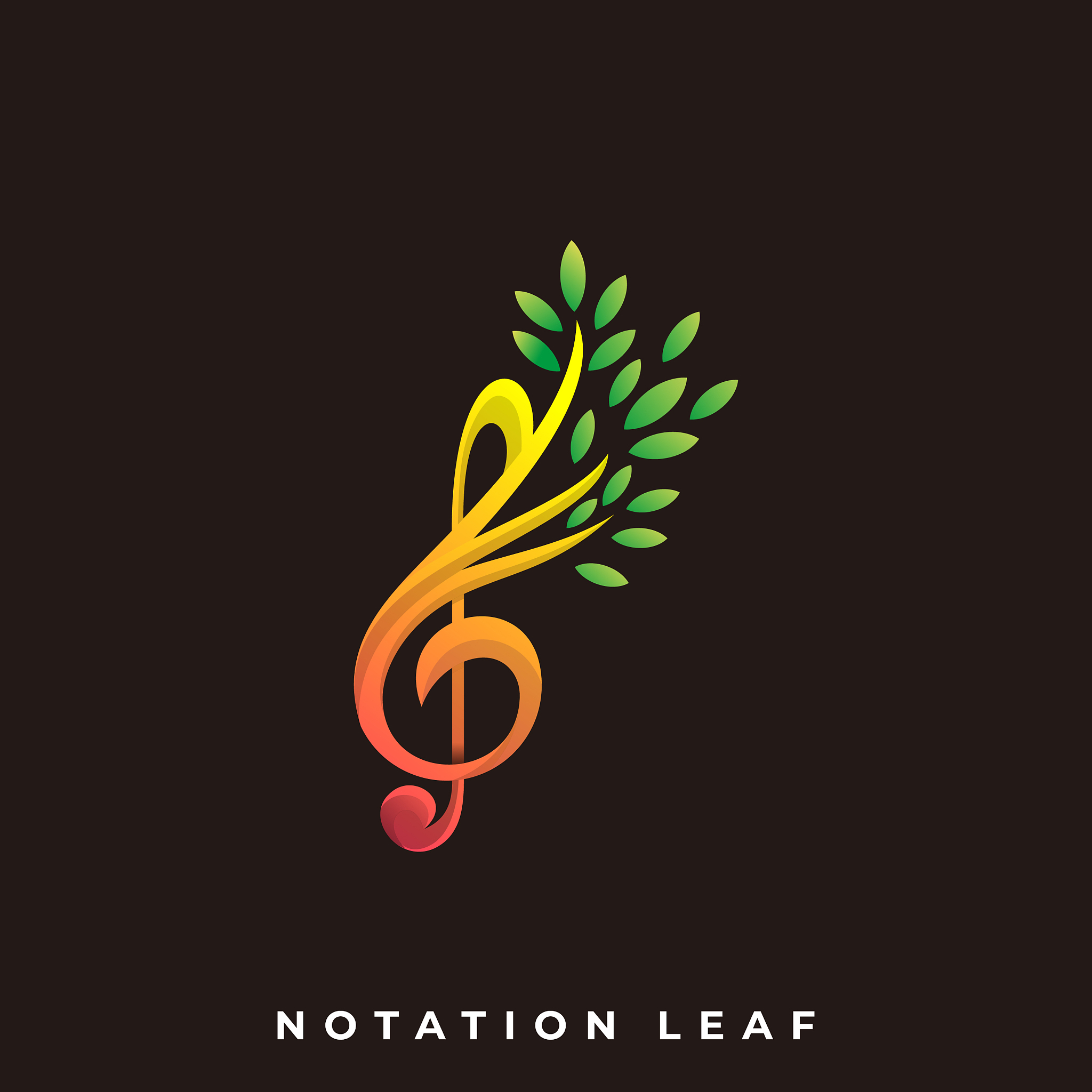 leaf music icon application template