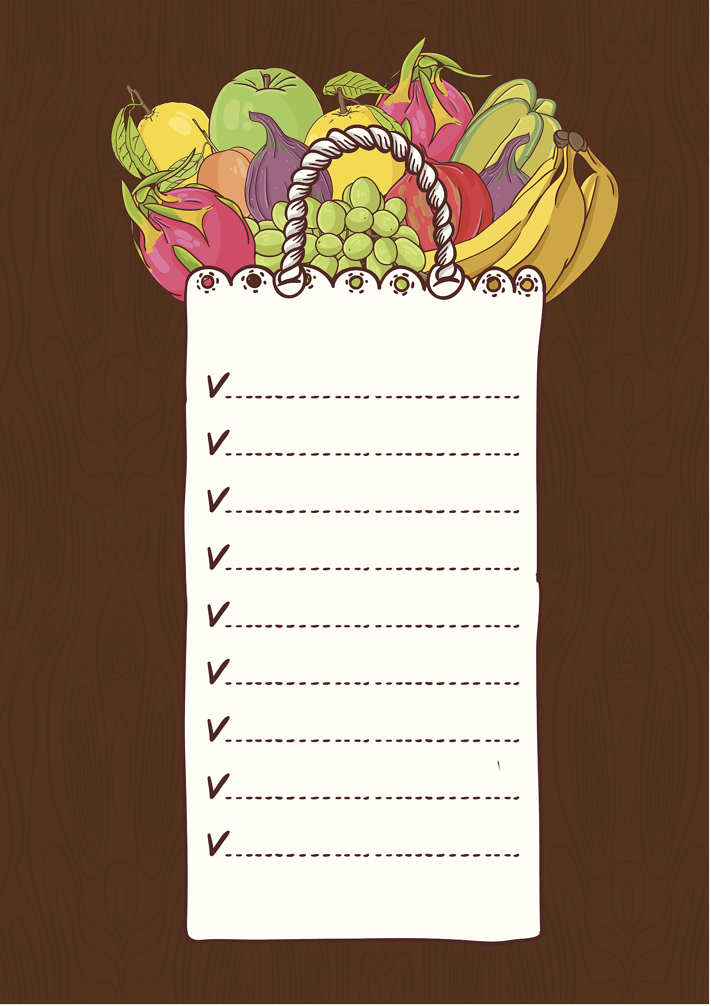 水果清单 - 名称、价格、数量和备注