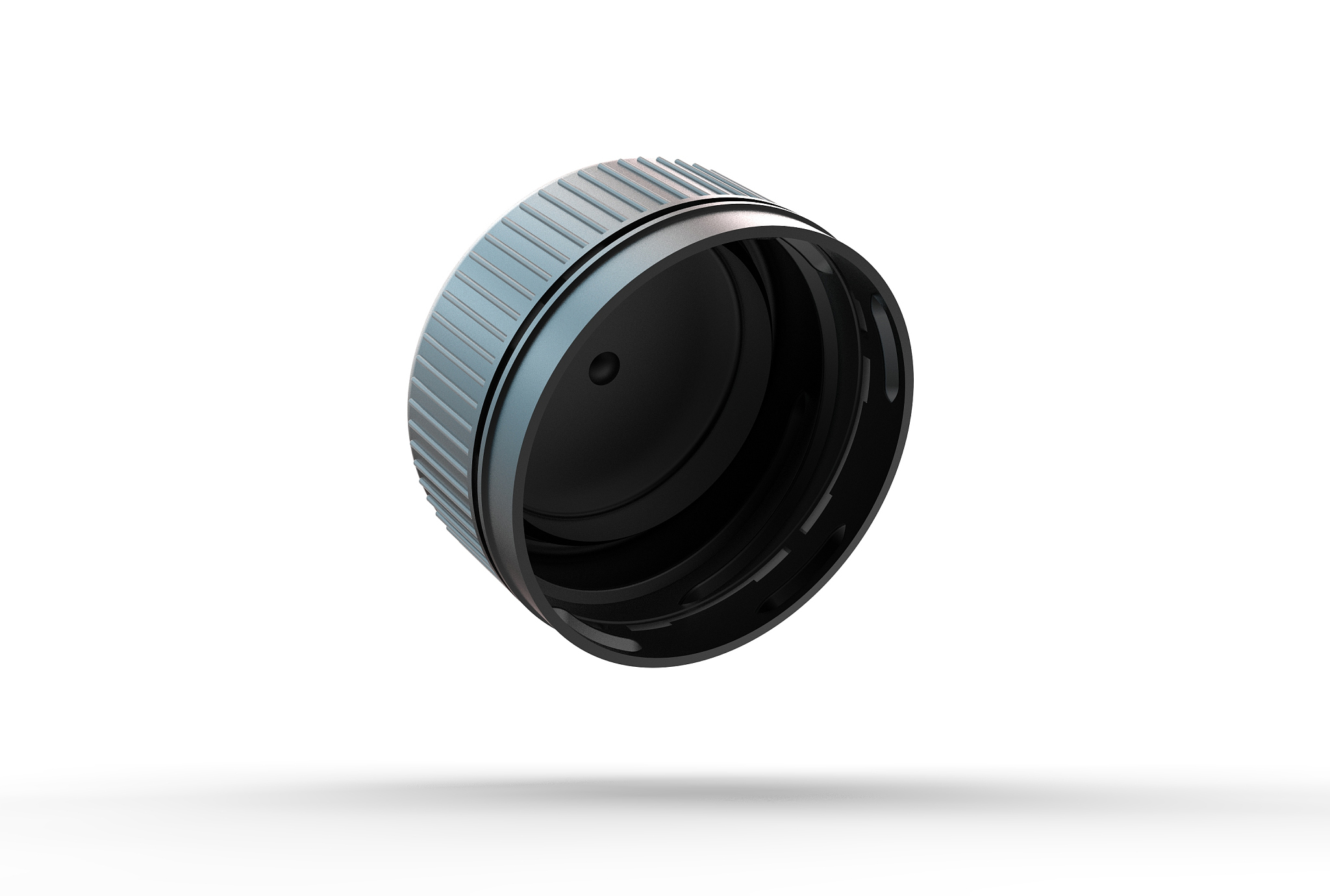 3d rendering of plastic bottle caps